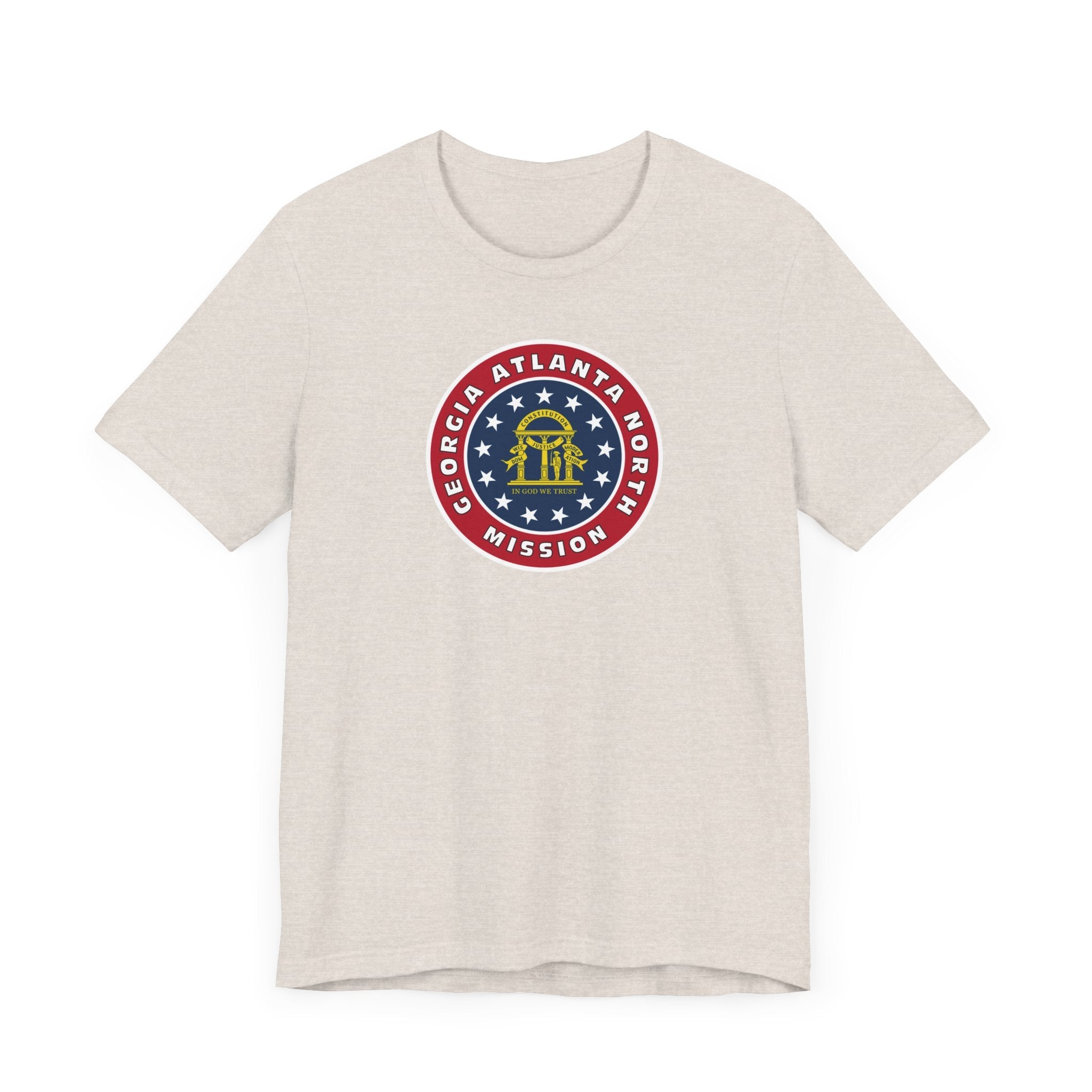 Georgia Atlanta North Mission State Flag Logo (White Border) T-shirt - Mission Wishlist - LDS Missionary Gift Store