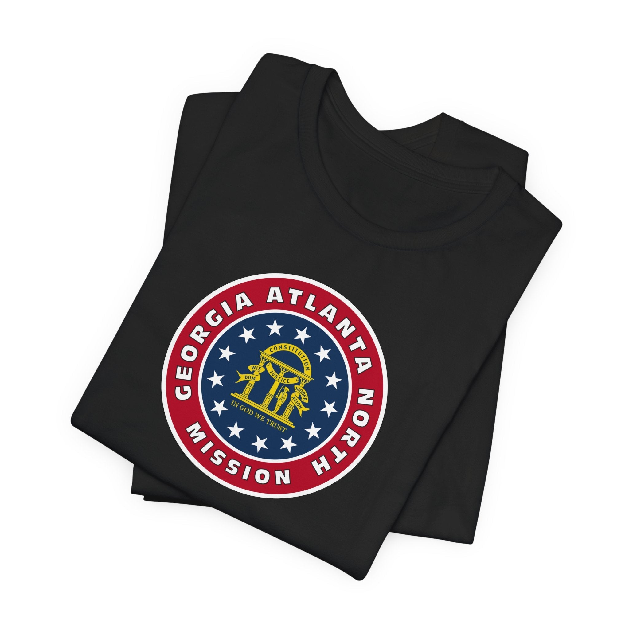 Georgia Atlanta North Mission State Flag Logo (White Border) T-shirt - Mission Wishlist - LDS Missionary Gift Store