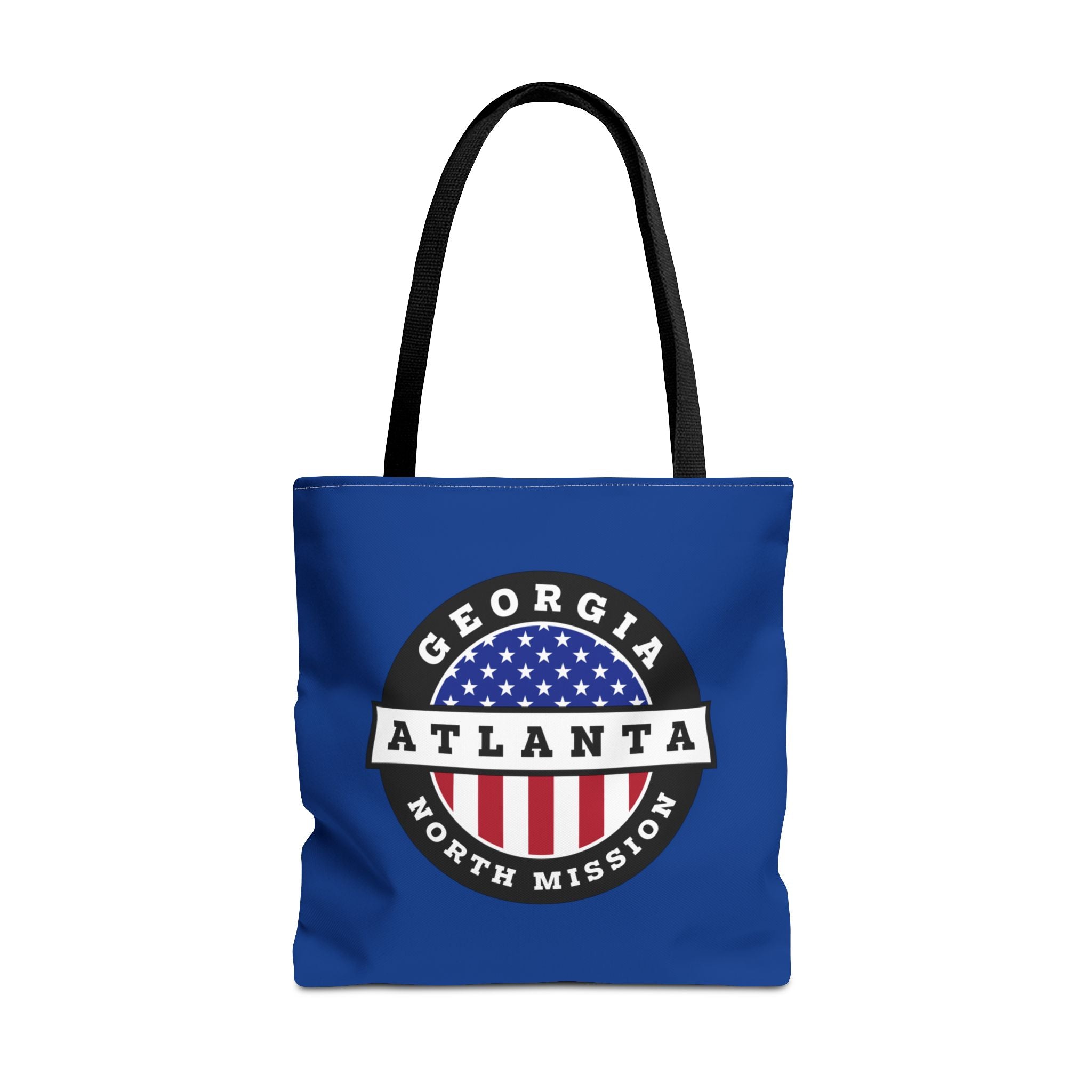 Georgia Atlanta North Mission USA Flag Logo Tote Bag Blue - Mission Wishlist - LDS Missionary Gift Store