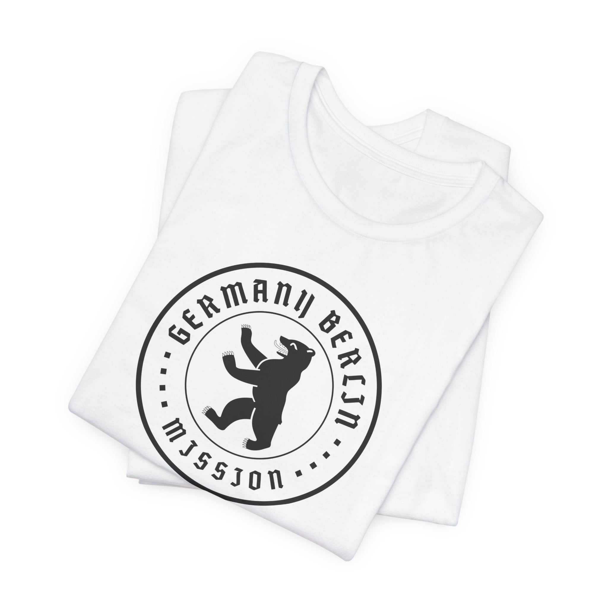Germany Berlin Mission Circular Monochrome Logo T-Shirt - Mission Wishlist - LDS Missionary Gift Store