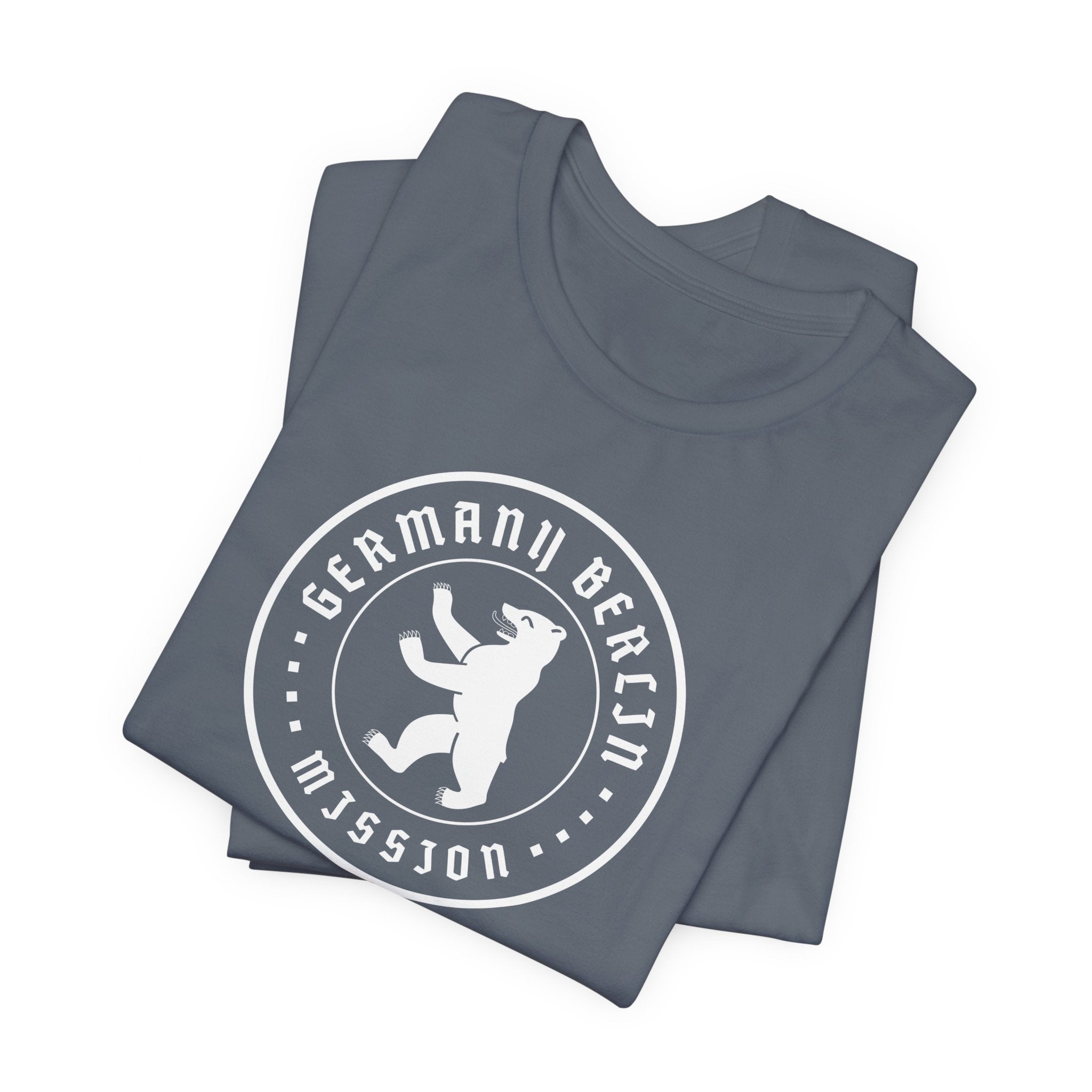 Germany Berlin Mission Circular Monochrome Logo T-Shirt - Mission Wishlist - LDS Missionary Gift Store