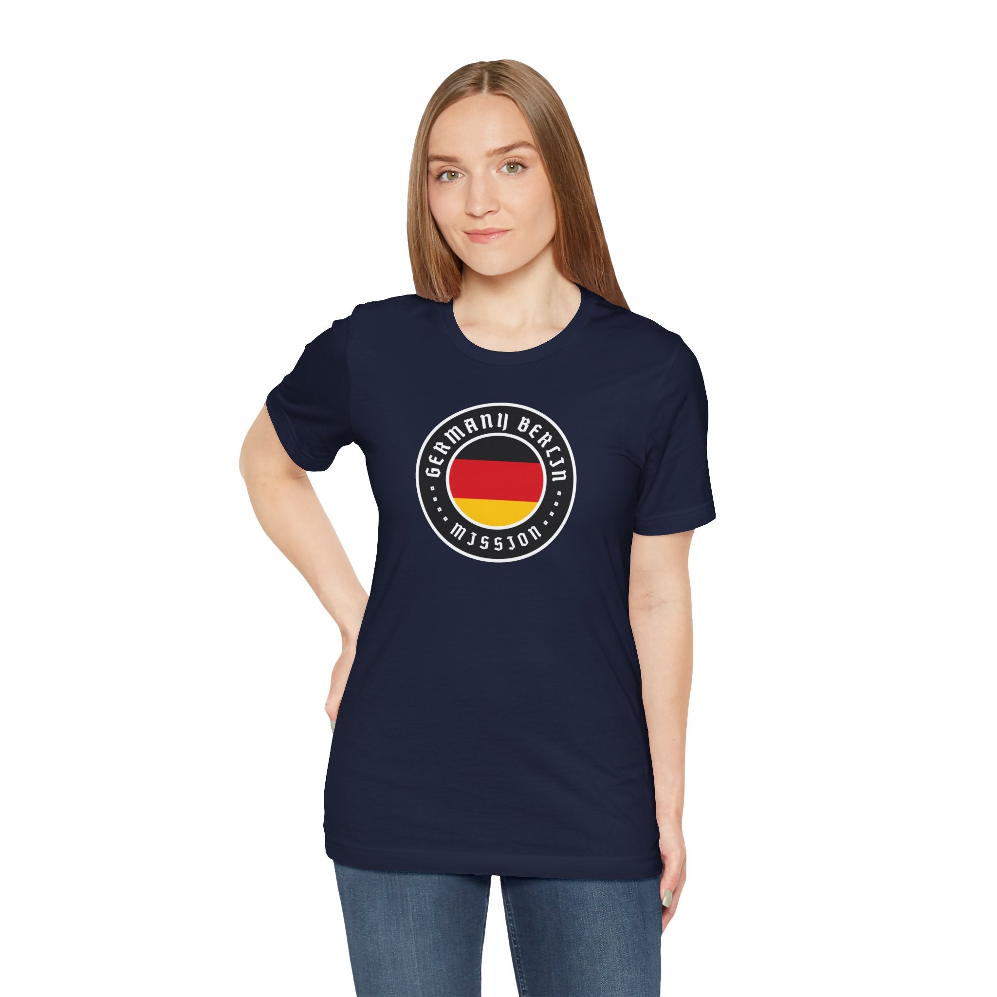 Germany Berlin Mission Flag Logo (Black Border) T-shirt - Mission Wishlist - LDS Missionary Gift Store