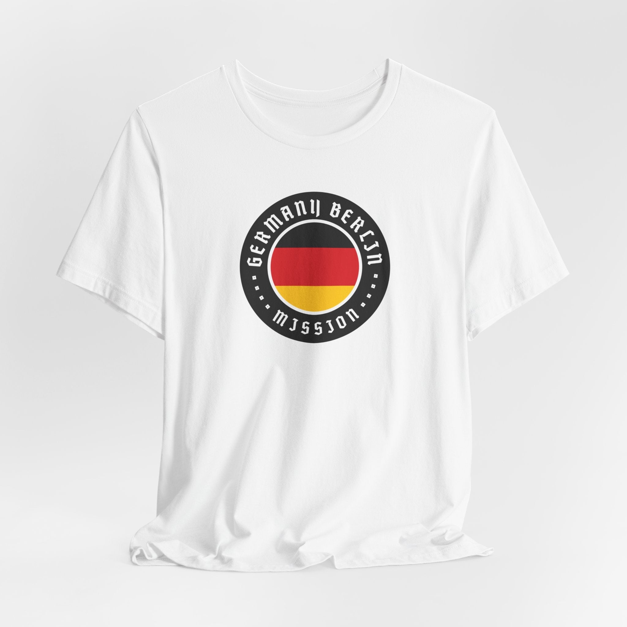 Germany Berlin Mission Flag Logo (Black Border) T-shirt - Mission Wishlist - LDS Missionary Gift Store