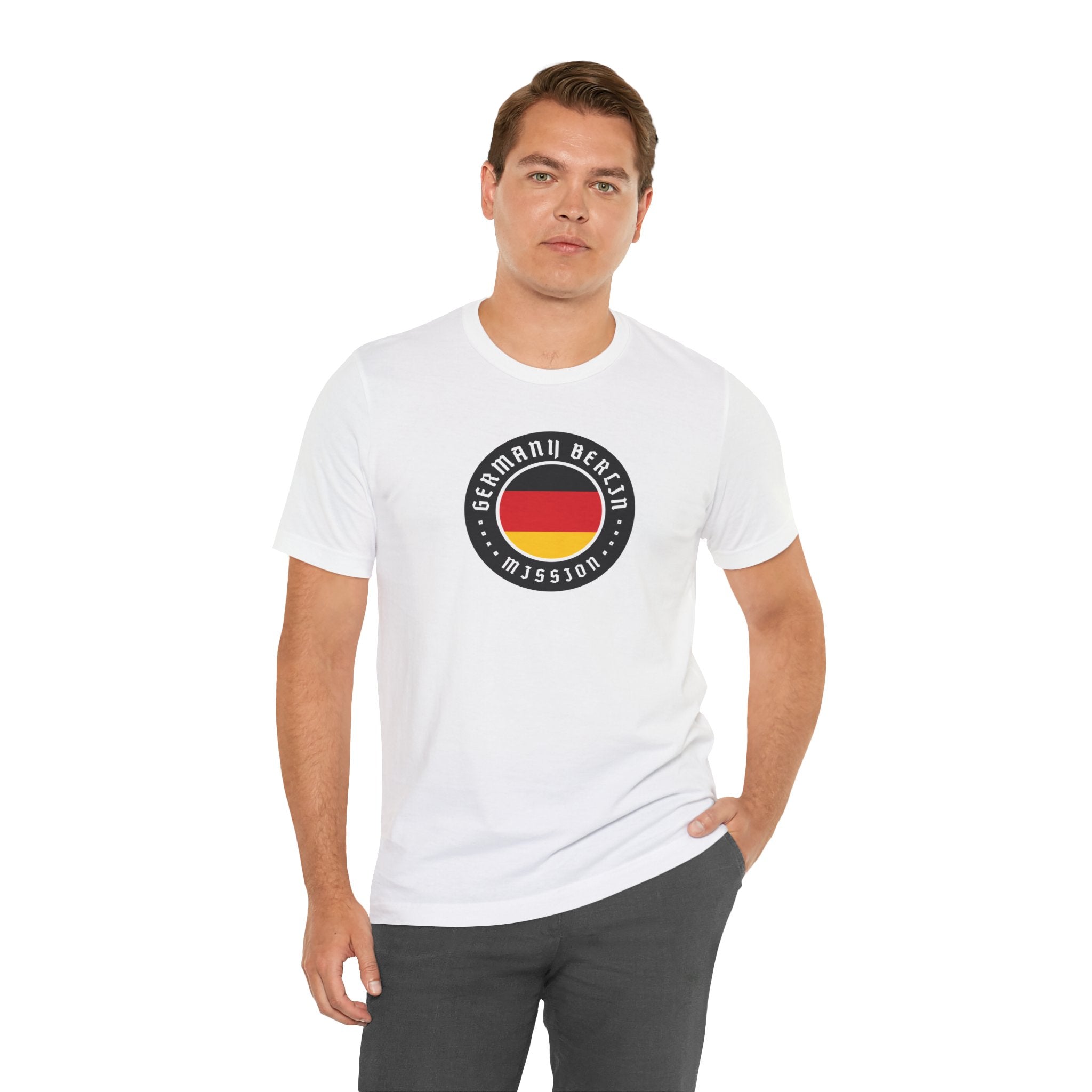 Germany Berlin Mission Flag Logo (Black Border) T-shirt - Mission Wishlist - LDS Missionary Gift Store