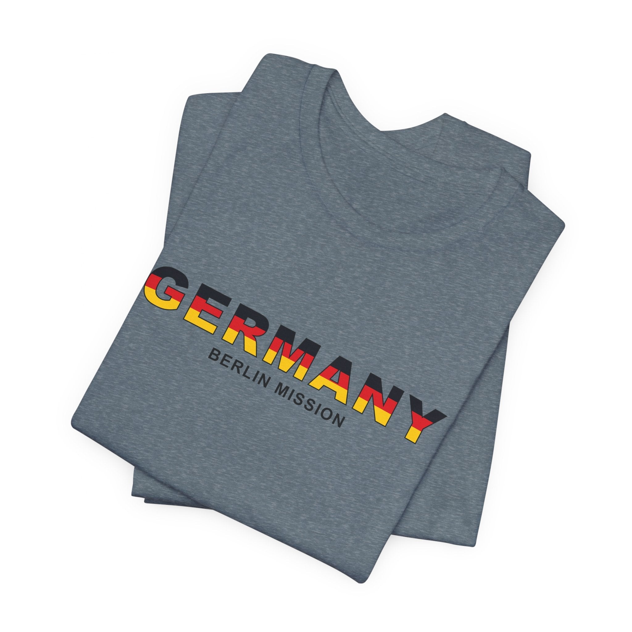 Germany Berlin Mission Flag Title T-shirt - Latter-Day Saint LDS Missionary Gift - Book of Mormon