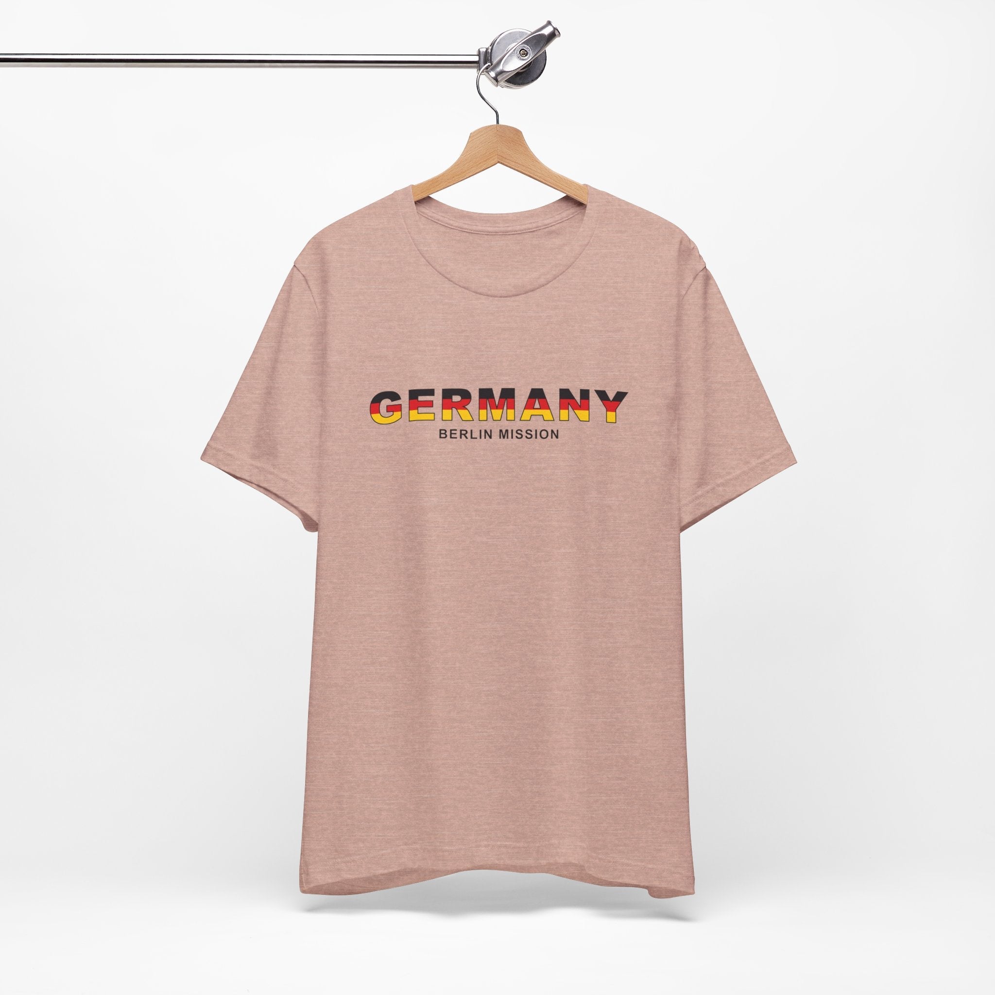Germany Berlin Mission Flag Title T-shirt - Latter-Day Saint LDS Missionary Gift - Book of Mormon