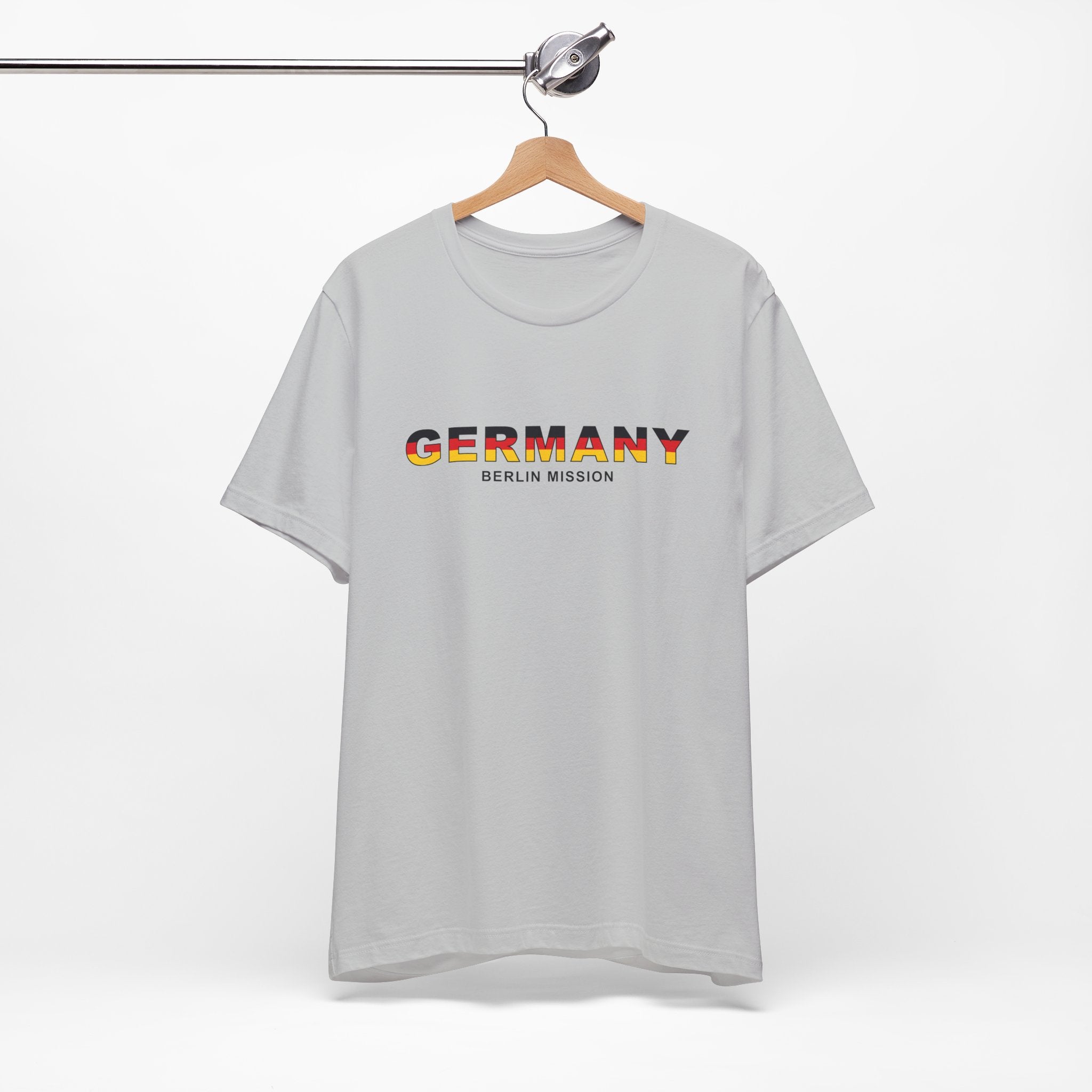 Germany Berlin Mission Flag Title T-shirt - Latter-Day Saint LDS Missionary Gift - Book of Mormon
