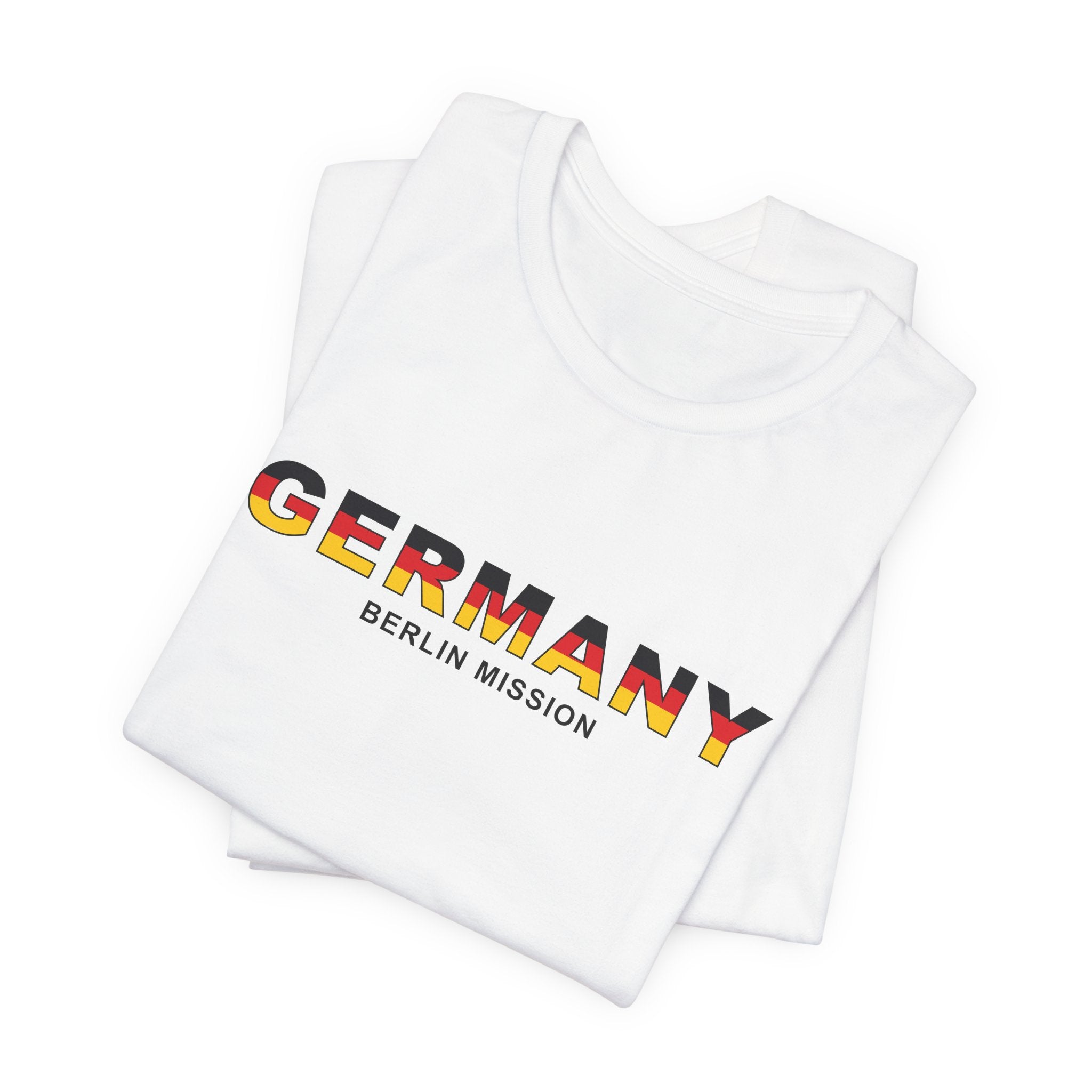 Germany Berlin Mission Flag Title T-shirt - Latter-Day Saint LDS Missionary Gift - Book of Mormon