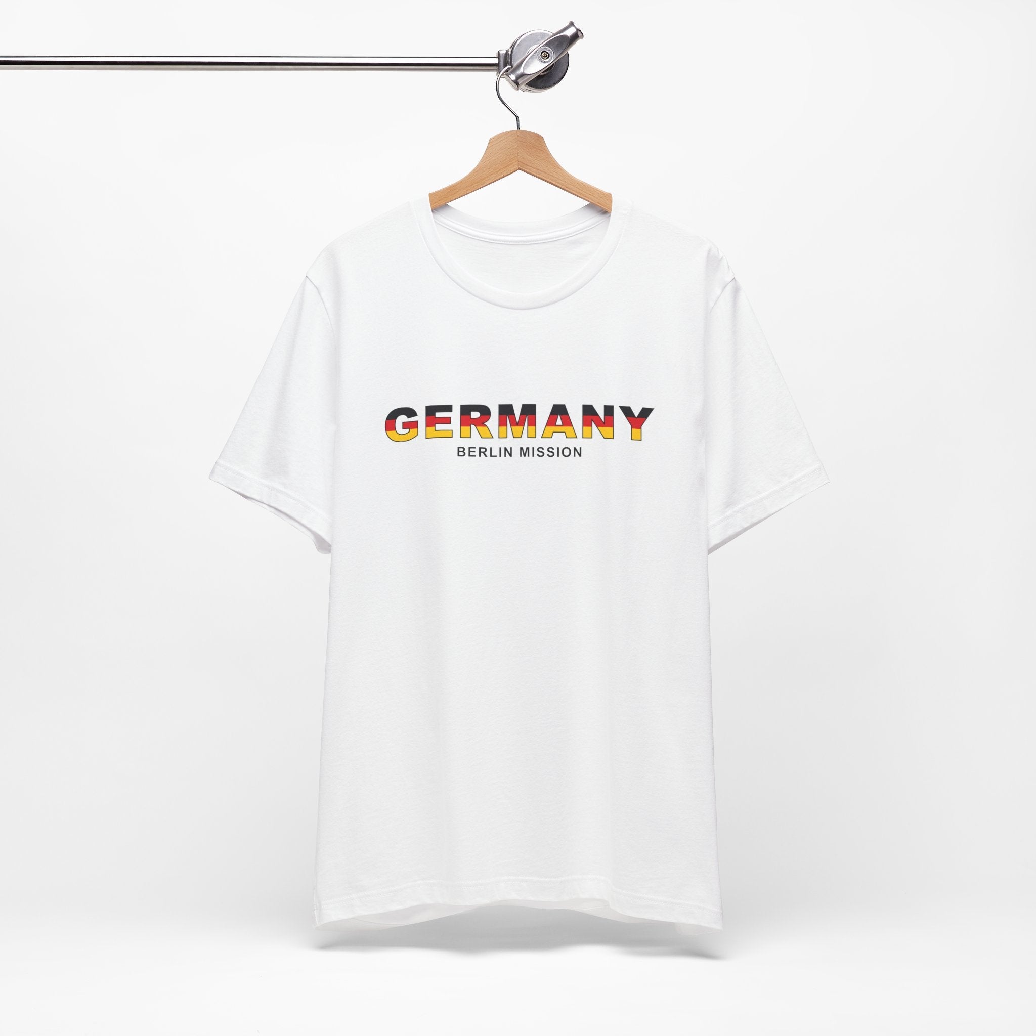 Germany Berlin Mission Flag Title T-shirt - Latter-Day Saint LDS Missionary Gift - Book of Mormon