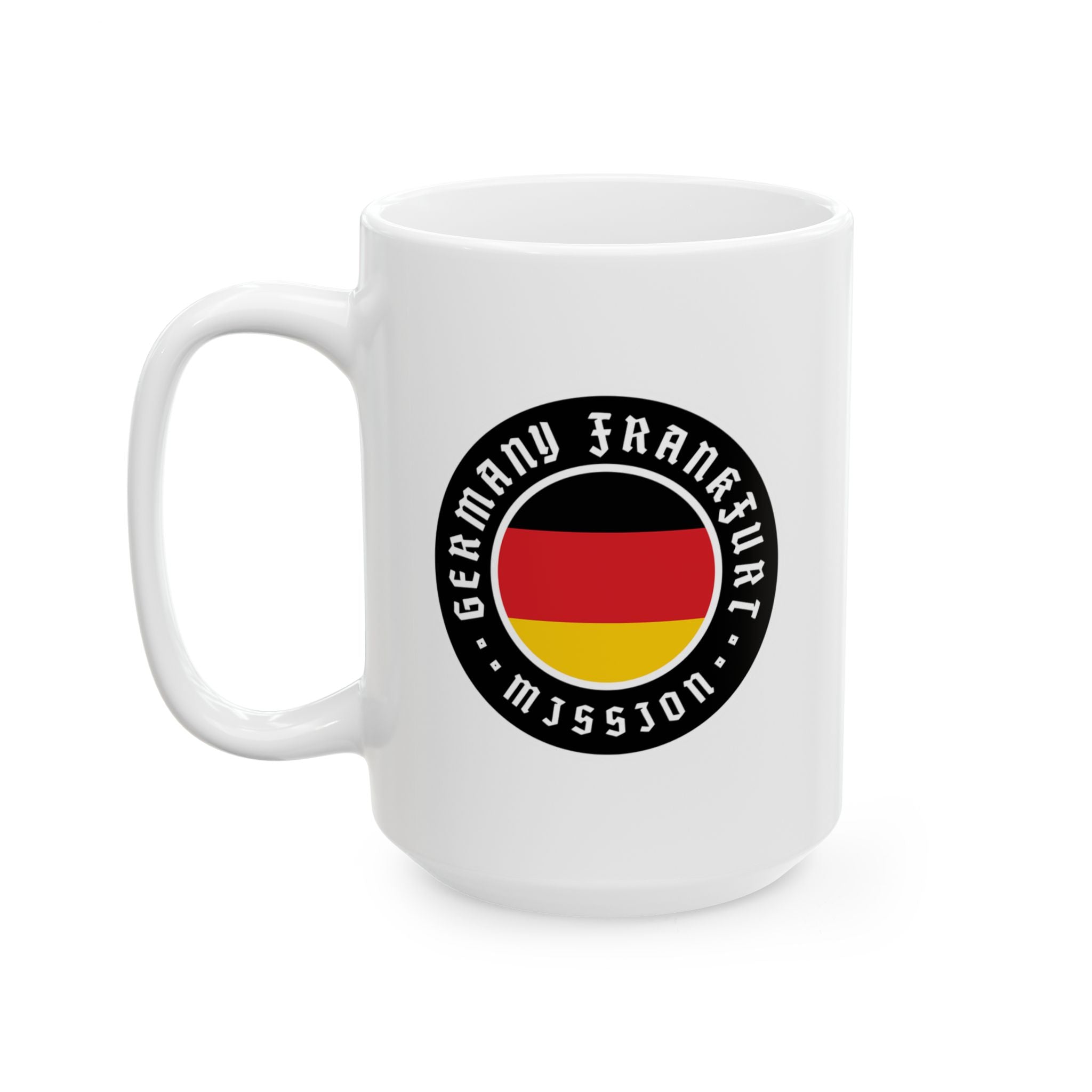Germany Frankfurt Mission Circular Flag White Ceramic Mug - Mission Wishlist - LDS Missionary Gift Store