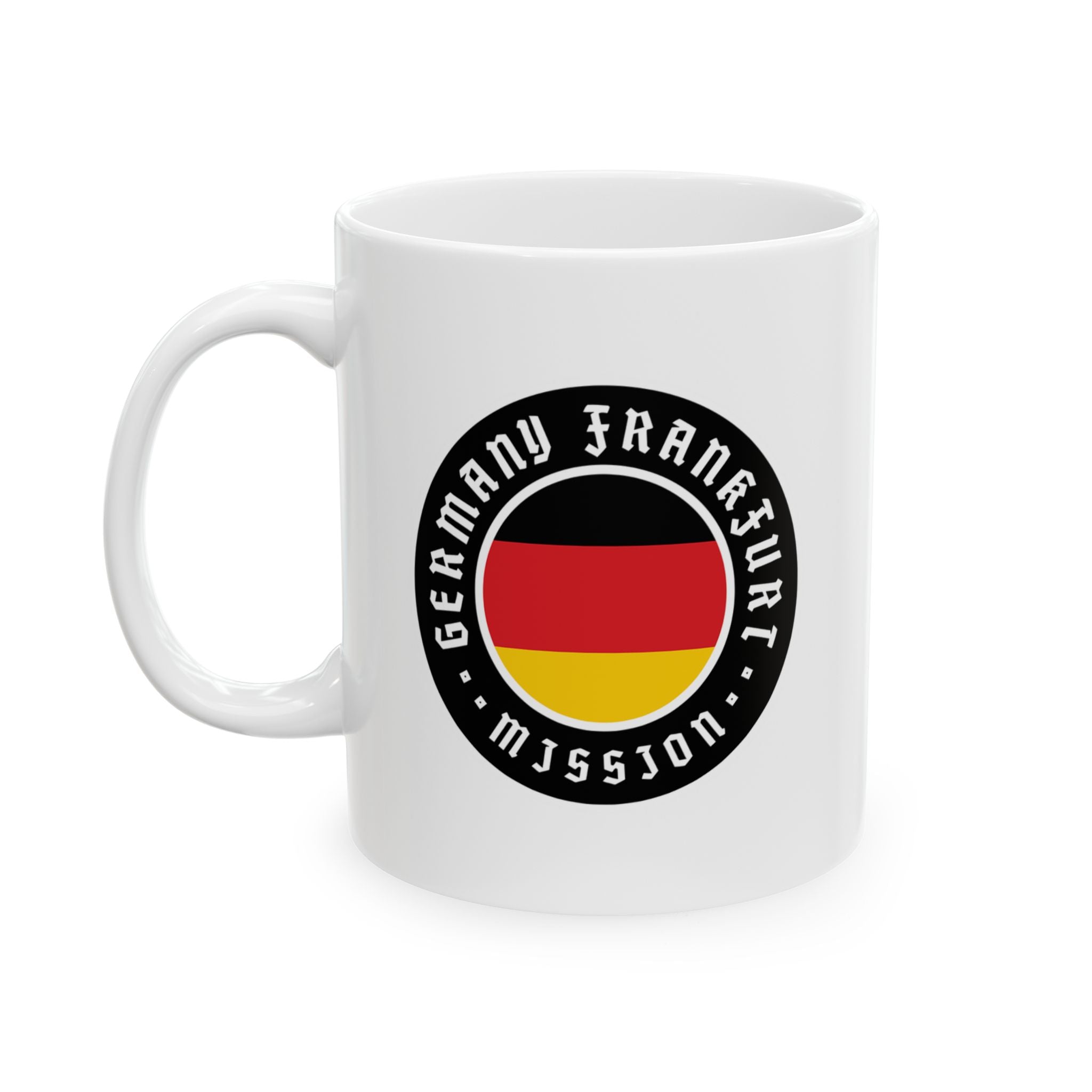 Germany Frankfurt Mission Circular Flag White Ceramic Mug - Mission Wishlist - LDS Missionary Gift Store