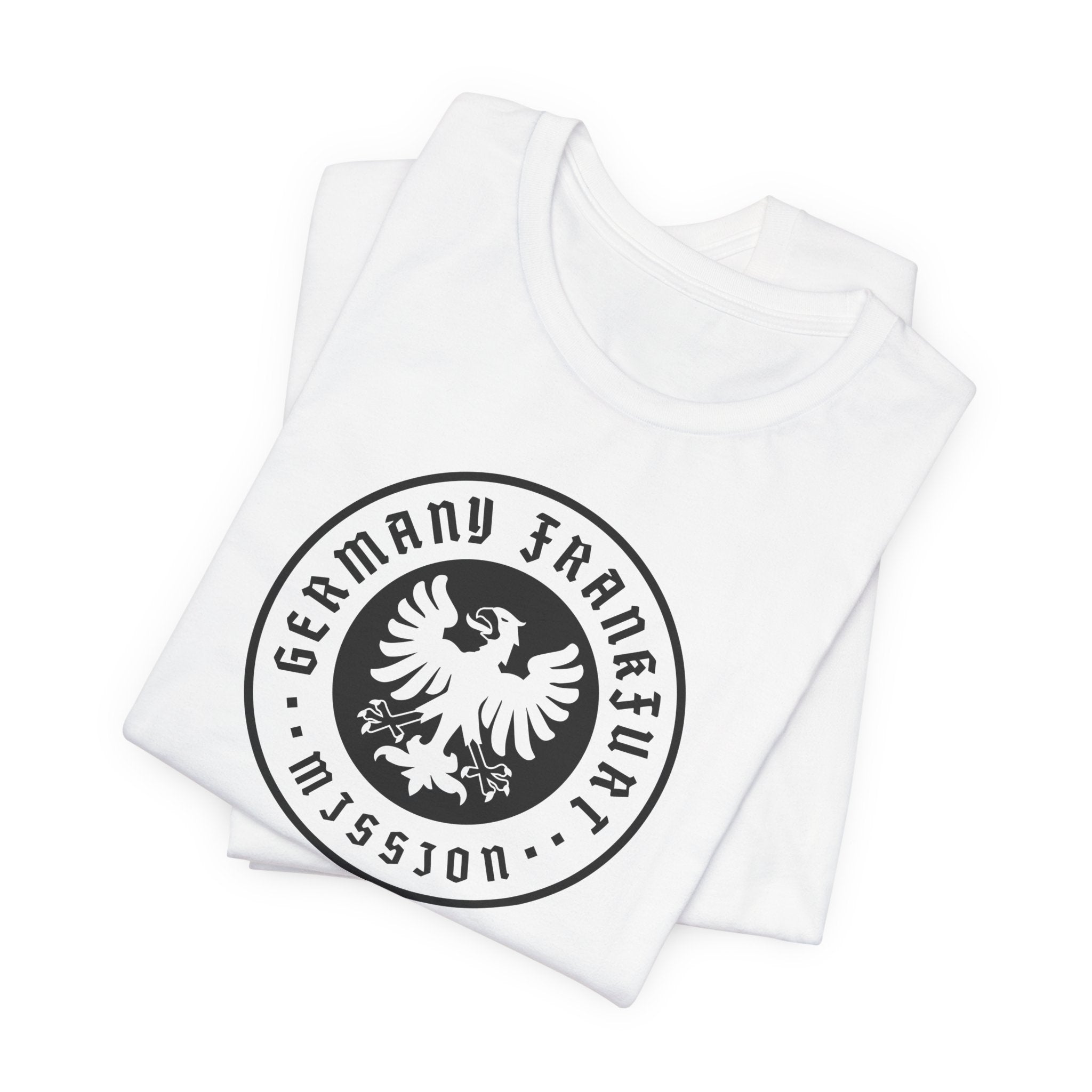 Germany Frankfurt Mission Circular Monochrome Logo T-Shirt - Mission Wishlist - LDS Missionary Gift Store