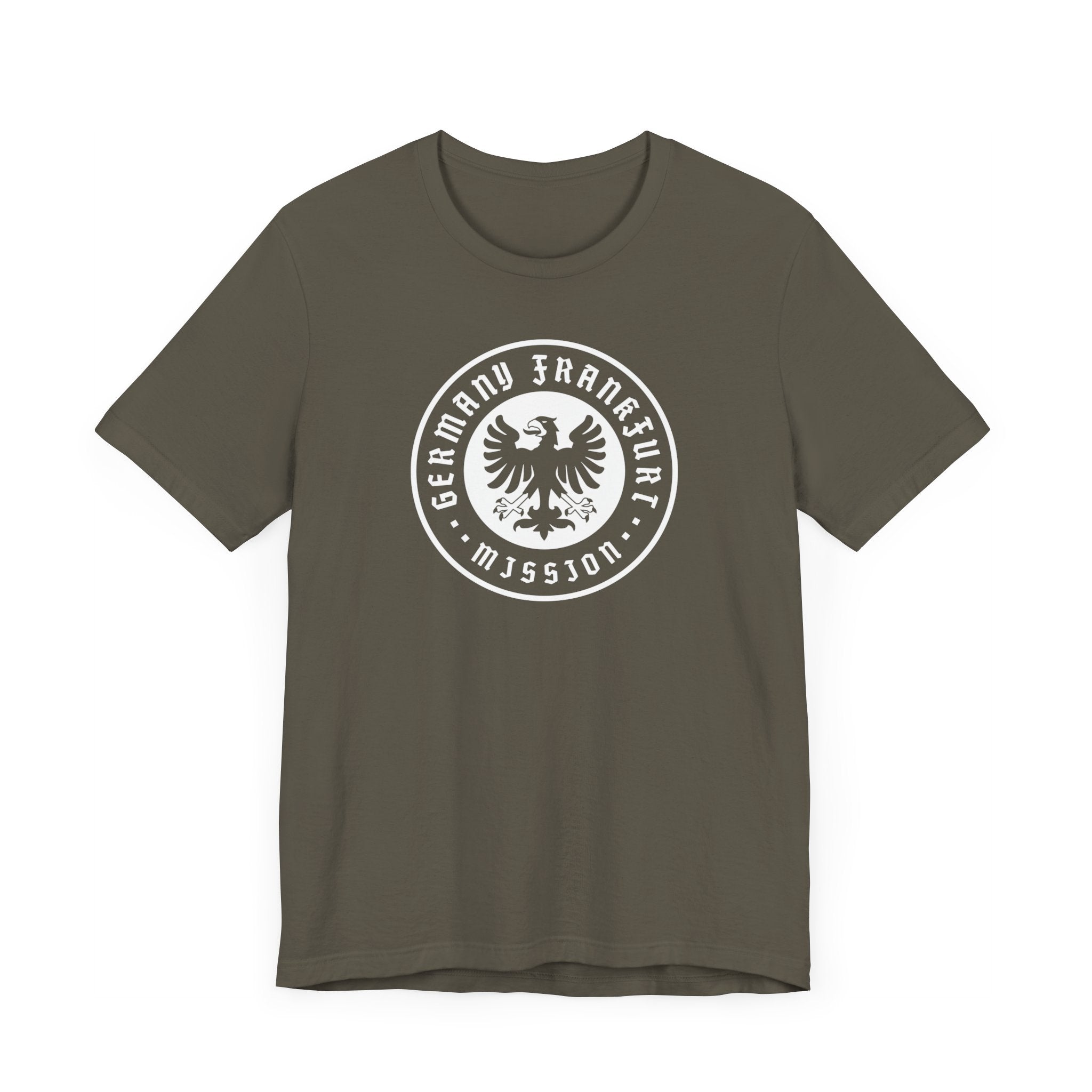 Germany Frankfurt Mission Circular Monochrome Logo T-Shirt - Mission Wishlist - LDS Missionary Gift Store
