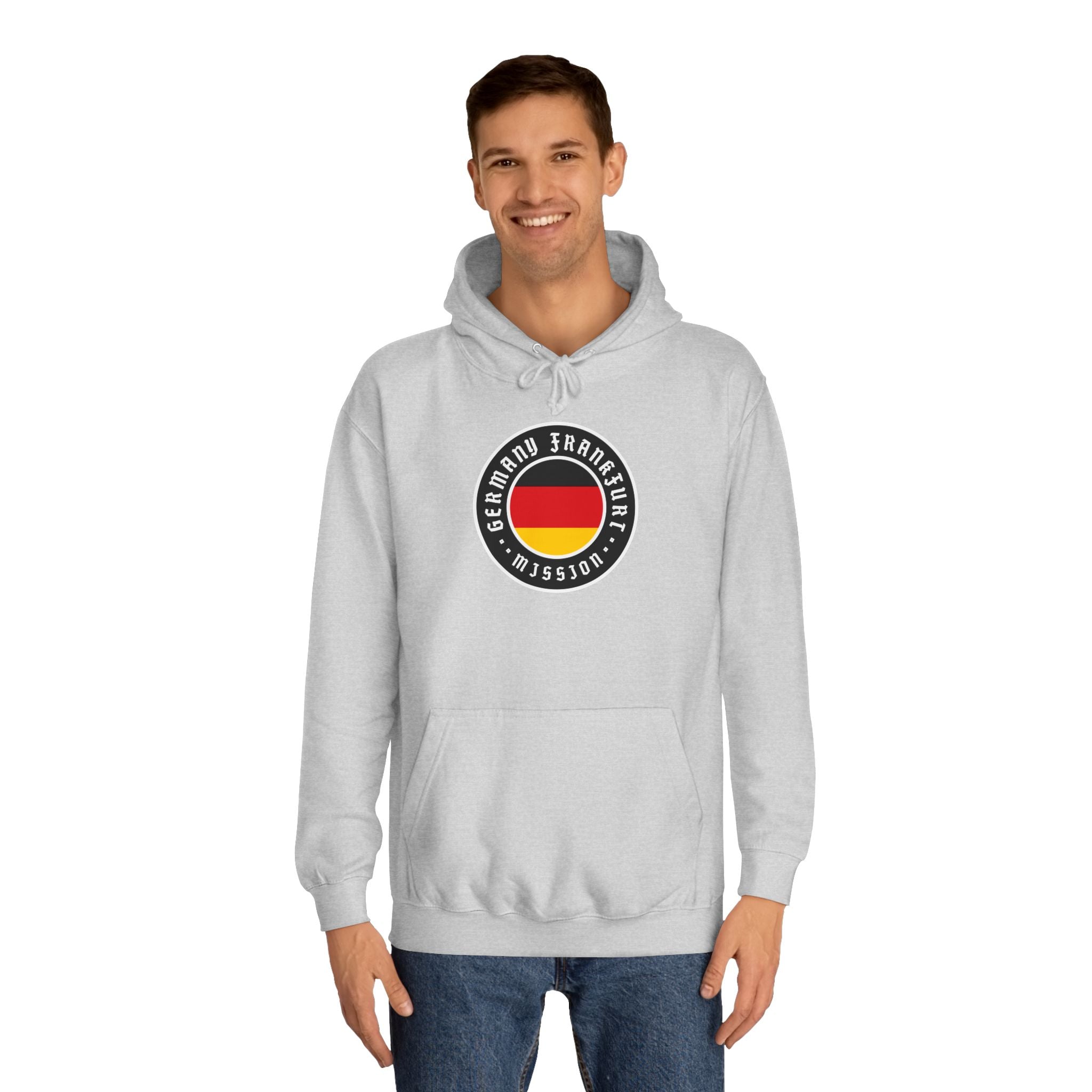 Germany Frankfurt Mission Flag Logo (Black Border) College Hoodie - Mission Wishlist - LDS Missionary Gift Store