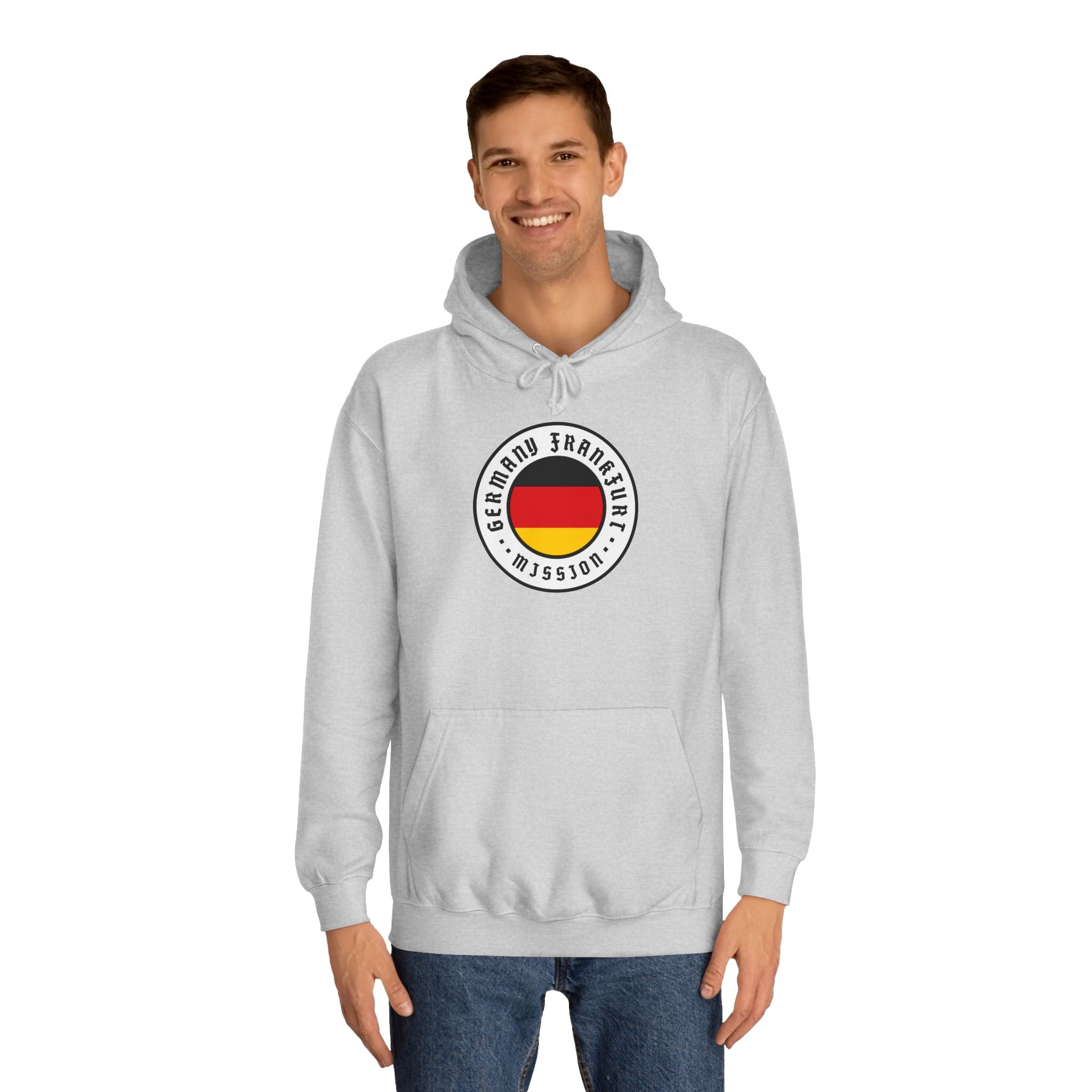 Germany Frankfurt Mission Flag Logo (White Border) College Hoodie - Mission Wishlist - LDS Missionary Gift Store