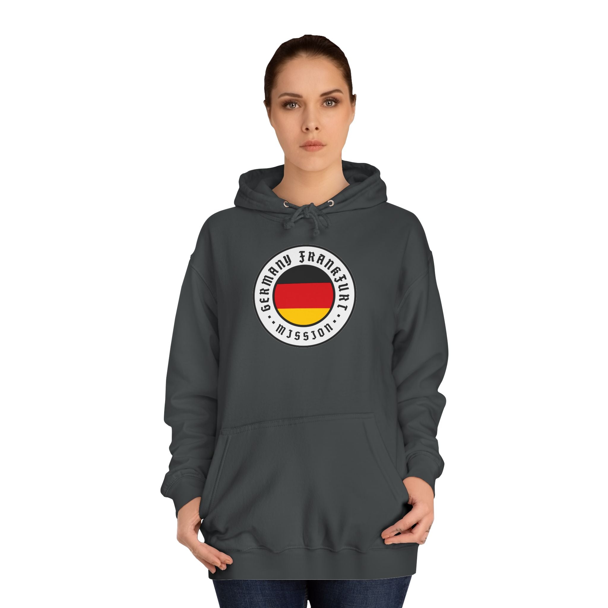 Germany Frankfurt Mission Flag Logo (White Border) College Hoodie - Latter-Day Saint LDS Missionary Gift - Book of Mormon