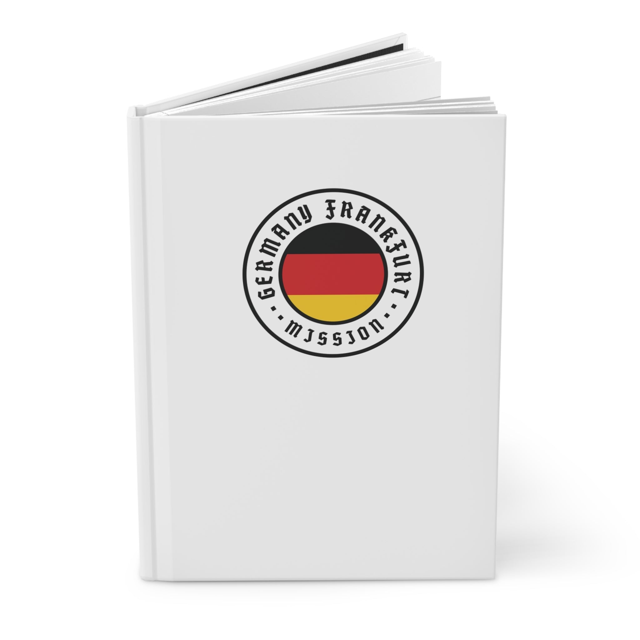 Germany Frankfurt Mission Logo Design White Hardcover Journal Matte - Mission Wishlist - LDS Missionary Gift Store