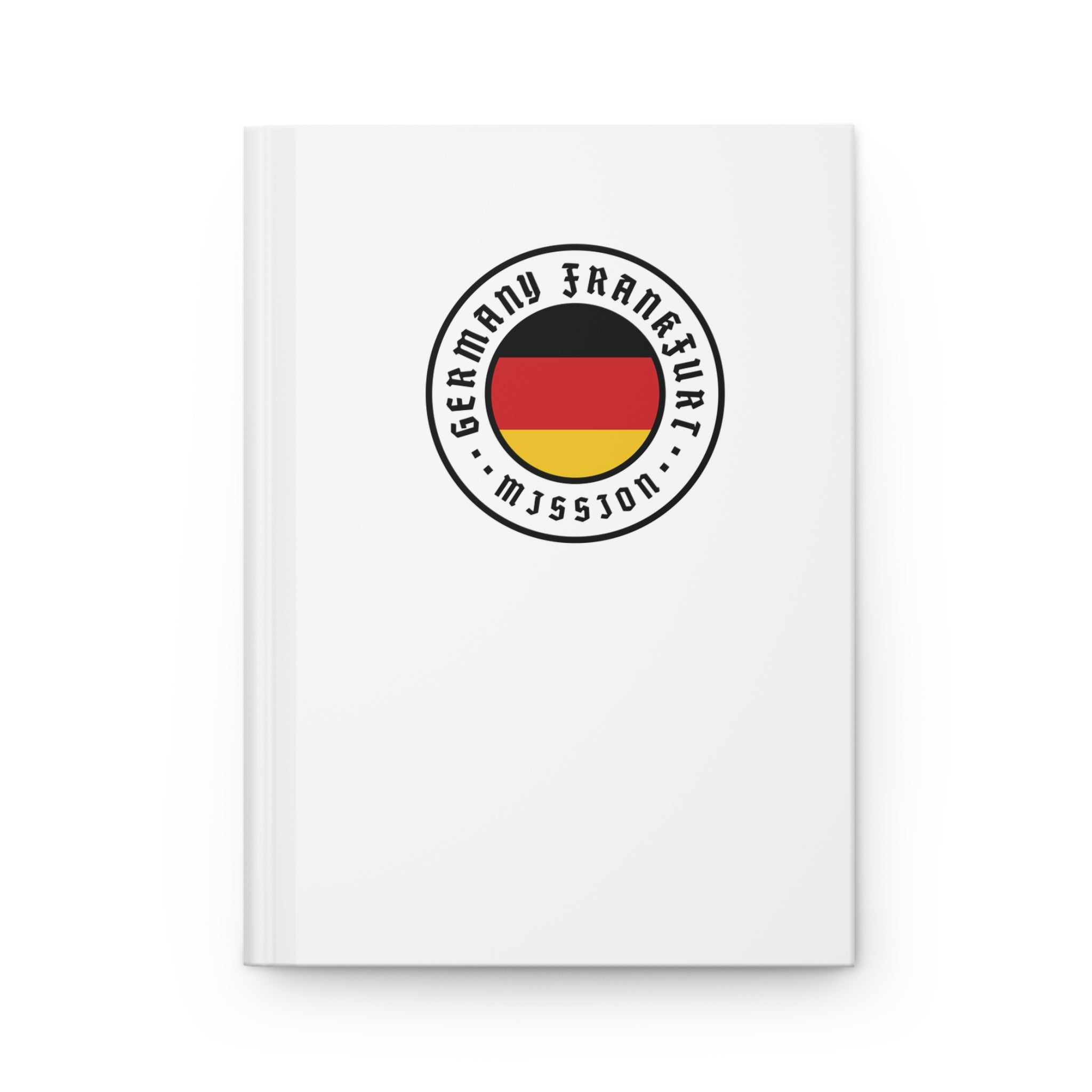 Germany Frankfurt Mission Logo Design White Hardcover Journal Matte - Mission Wishlist - LDS Missionary Gift Store