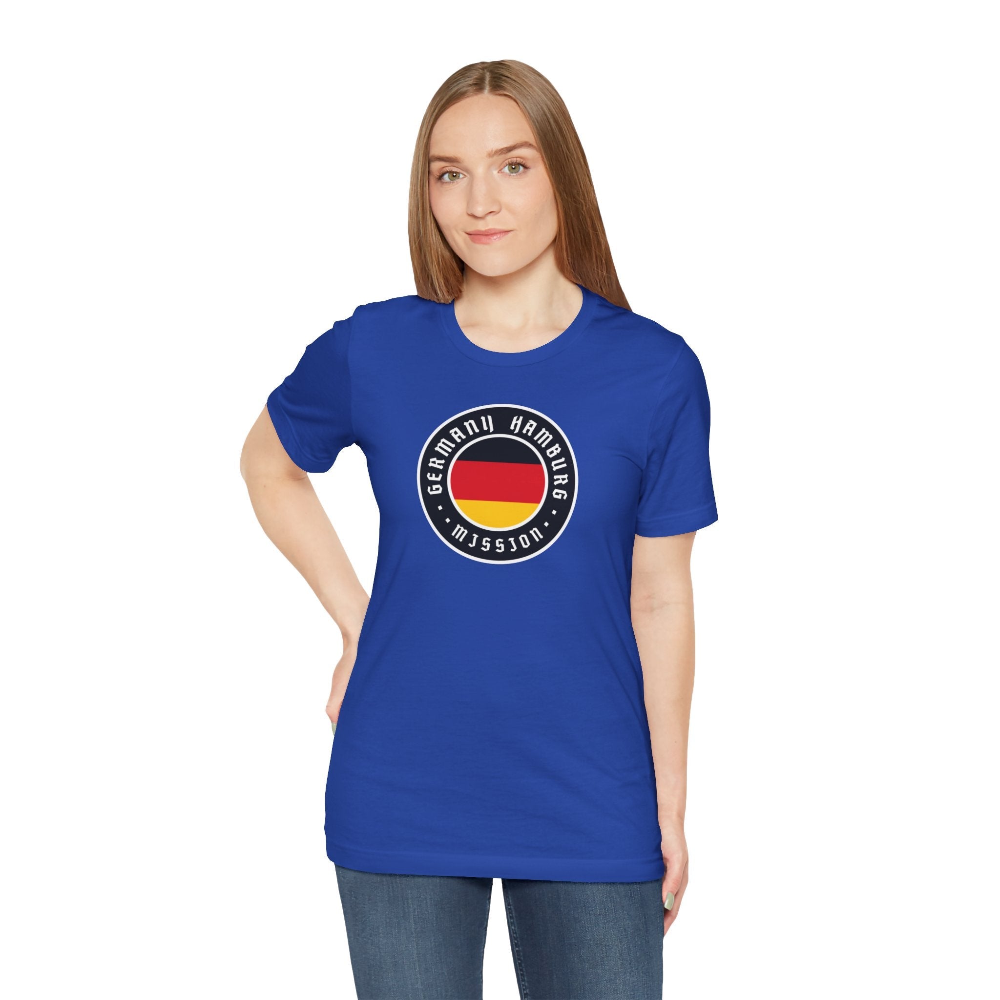 Germany Hamburg Mission Flag Logo (Black Border) T-shirt - Mission Wishlist - LDS Missionary Gift Store