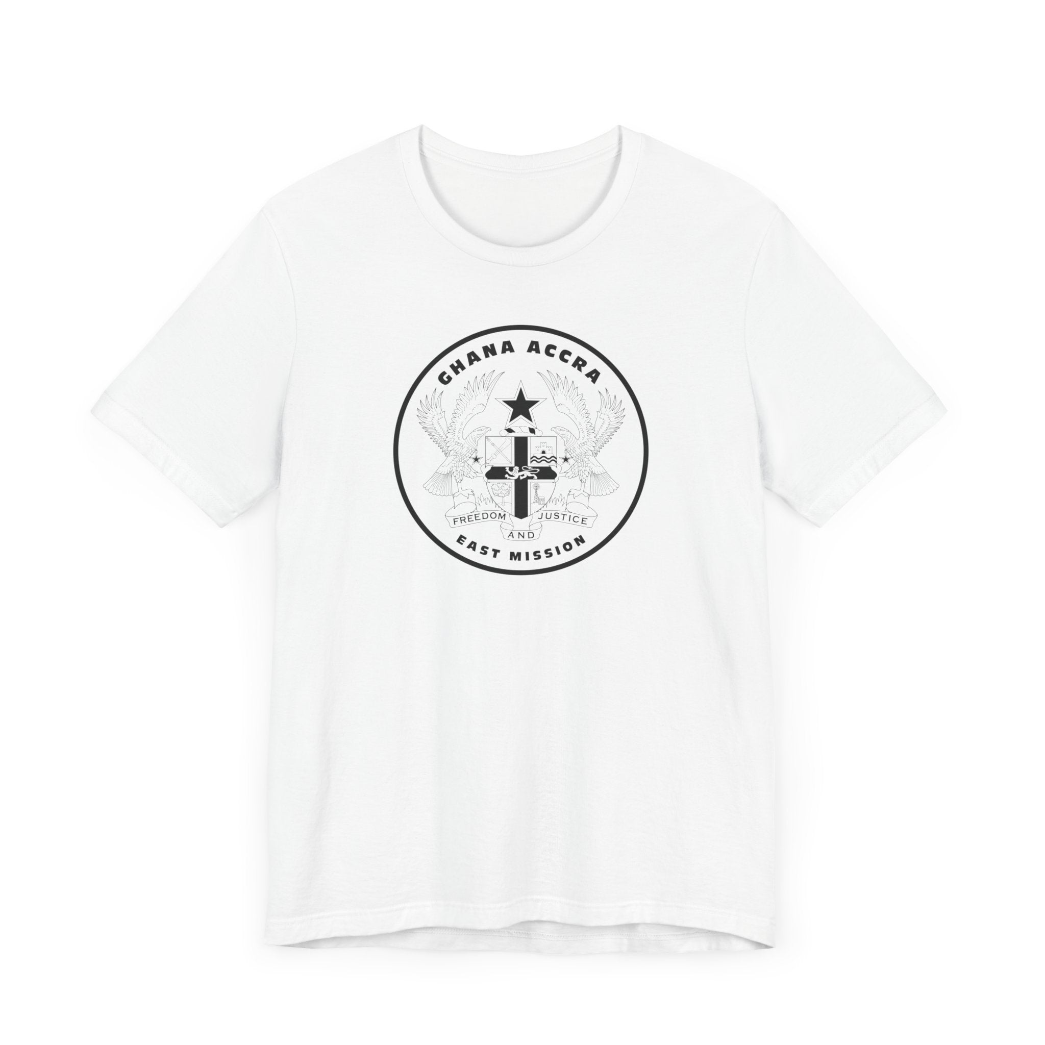 Ghana Accra East Mission Circular Monochrome Logo T-Shirt - Mission Wishlist - LDS Missionary Gift Store