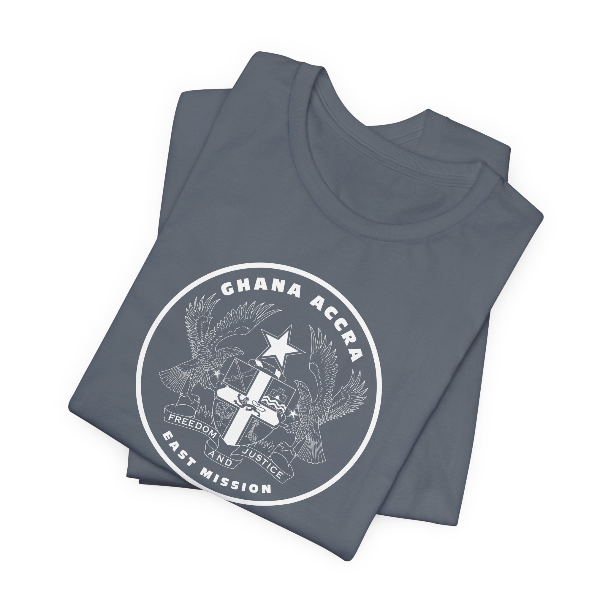 Ghana Accra East Mission Circular Monochrome Logo T-Shirt - Mission Wishlist - LDS Missionary Gift Store
