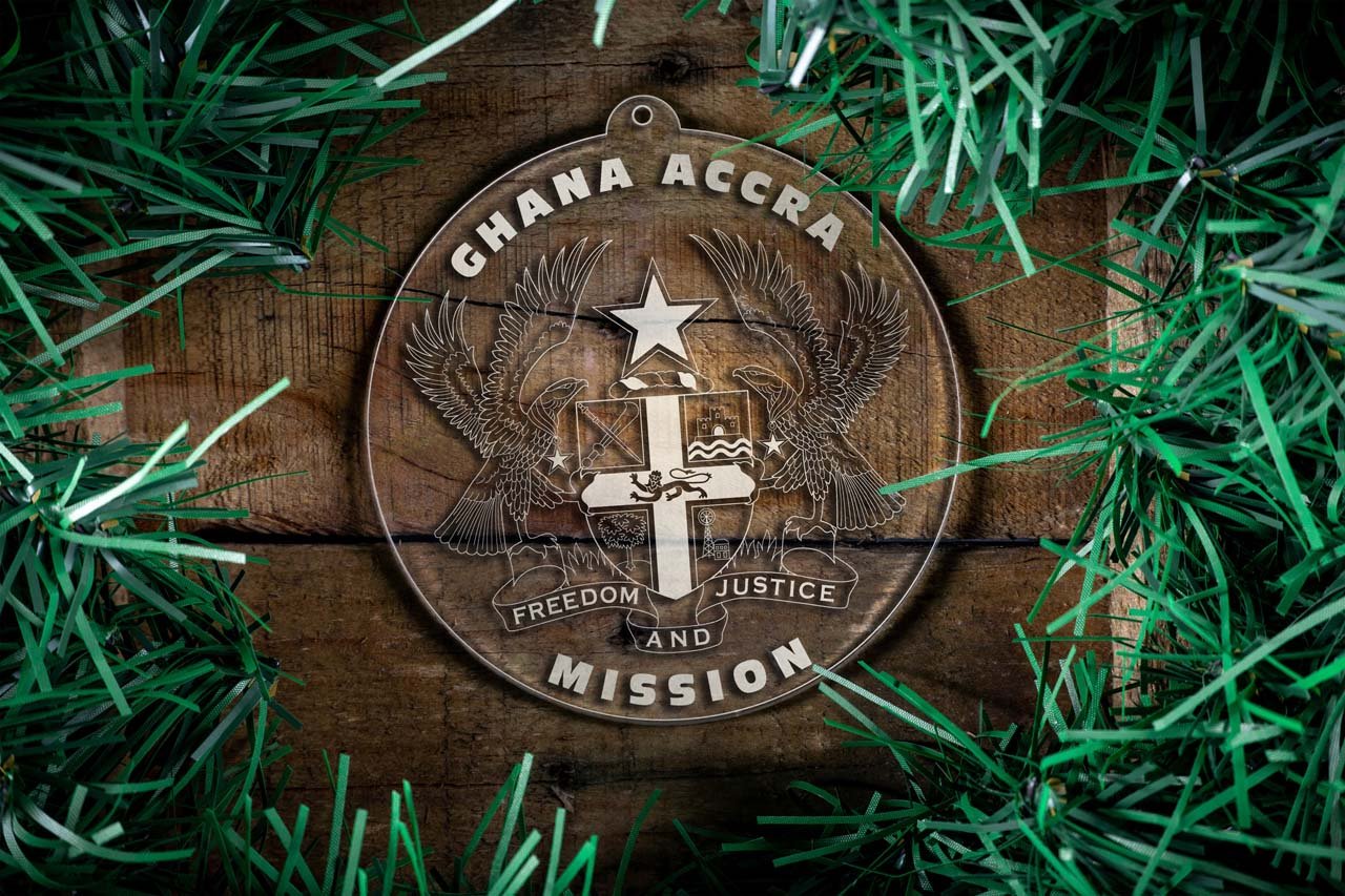 Ghana Accra Mission Christmas Ornament - Latter-Day Saint LDS Missionary Gift - Book of Mormon