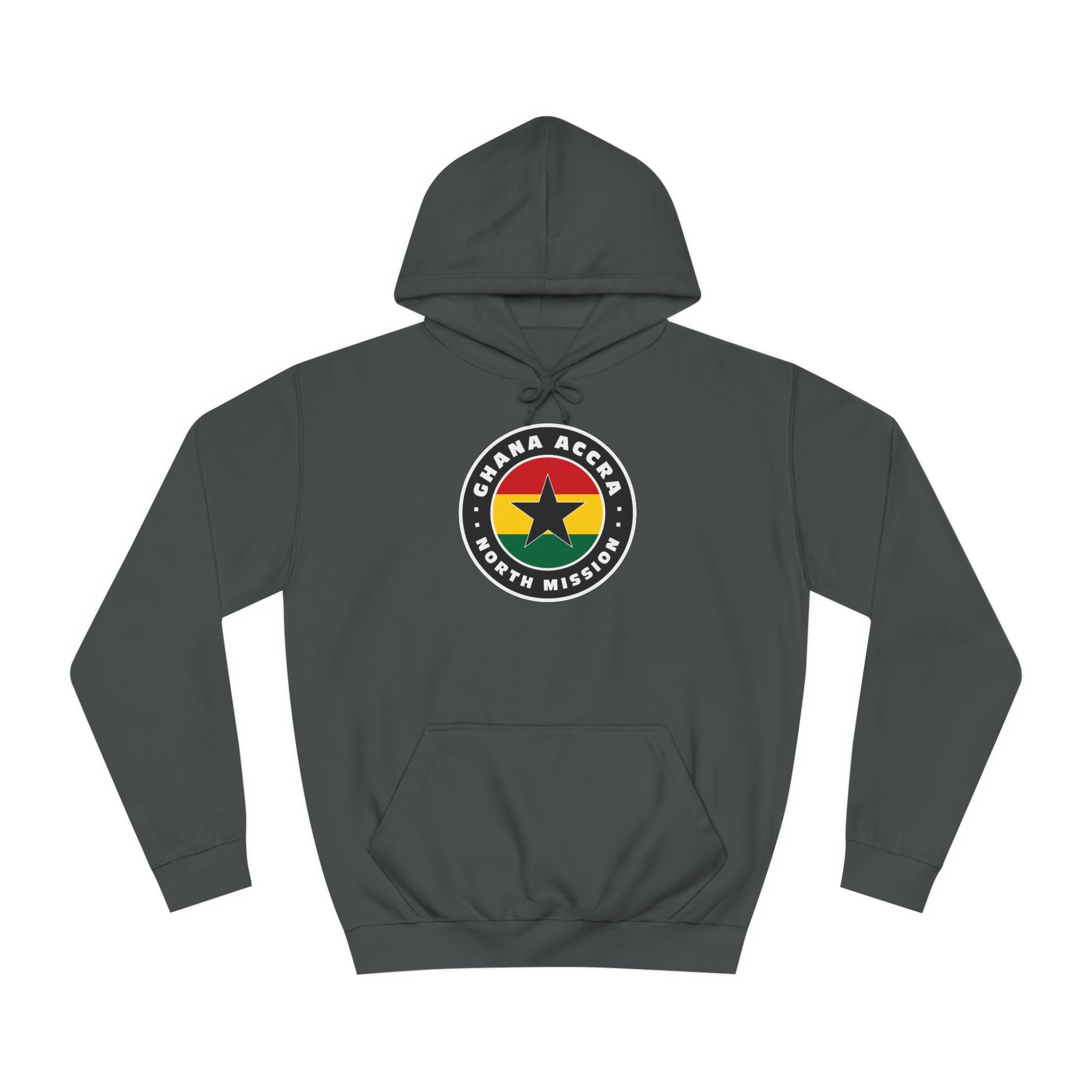 Ghana Accra North Mission Flag Logo (Black Border) College Hoodie - Mission Wishlist - LDS Missionary Gift Store