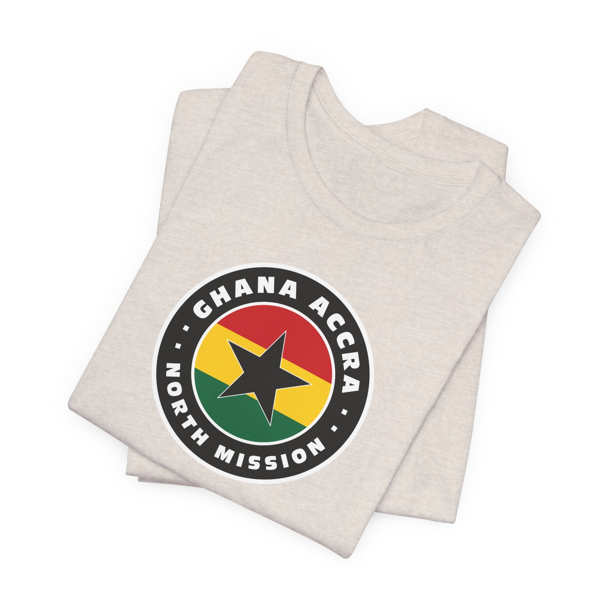 Ghana Accra North Mission Flag Logo (Black Border) T-shirt - Mission Wishlist - LDS Missionary Gift Store