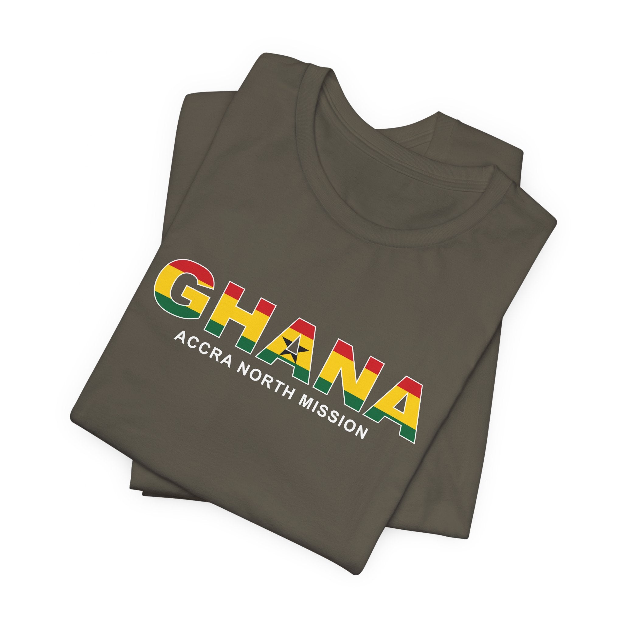 Ghana Accra North Mission Flag Title T-shirt - Mission Wishlist - LDS Missionary Gift Store