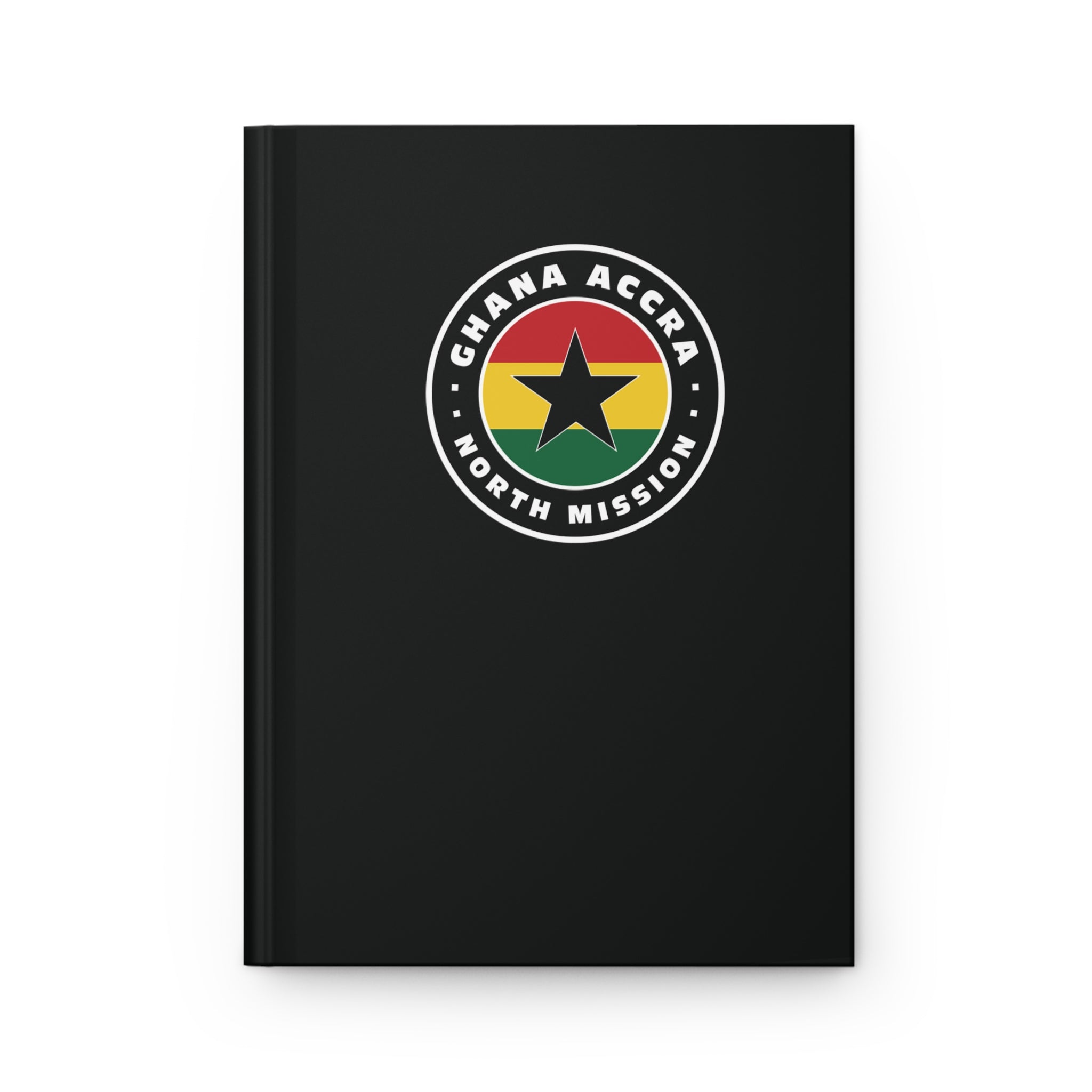 Ghana Accra North Mission Logo Design Black Hardcover Journal Matte - Mission Wishlist - LDS Missionary Gift Store