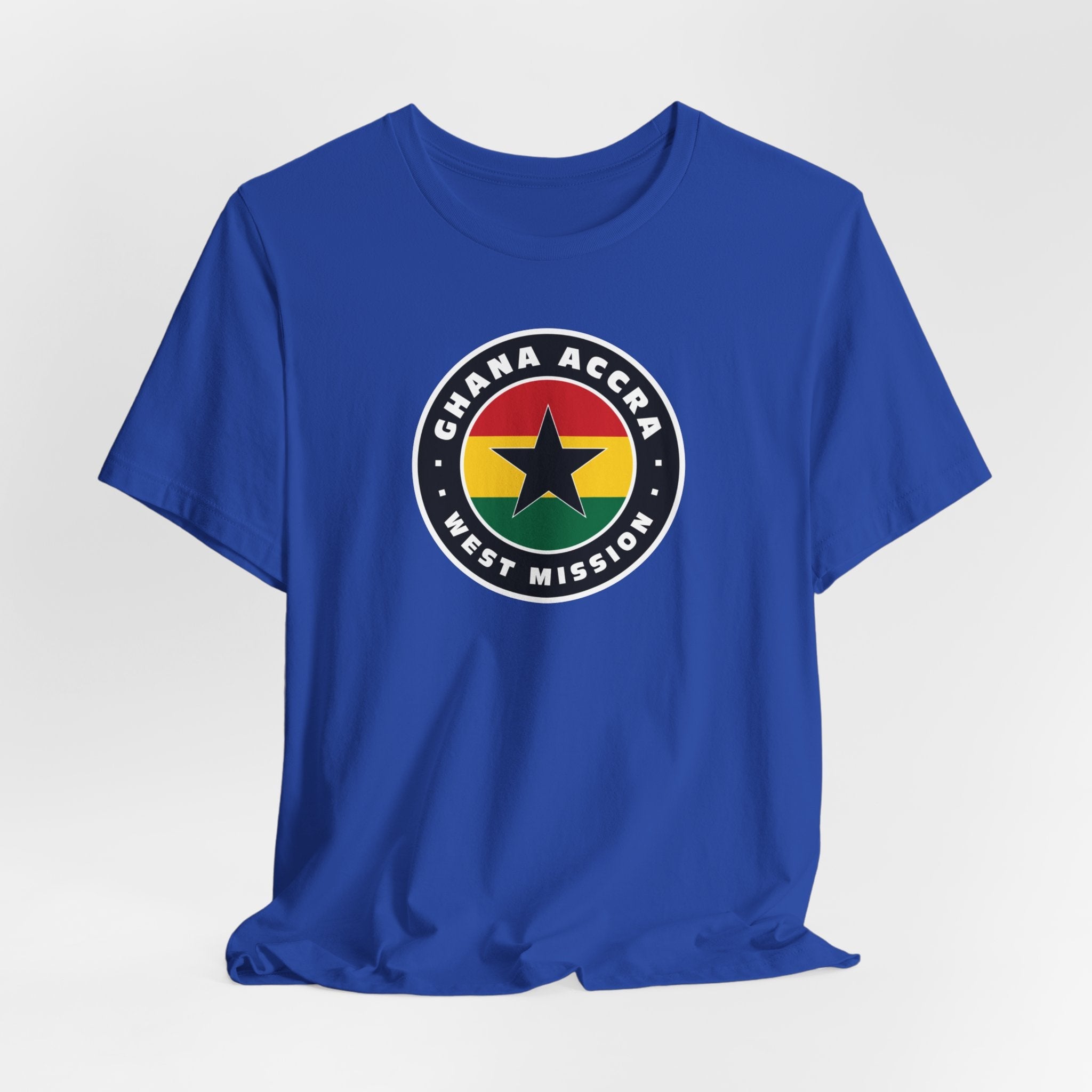 Ghana Accra West Mission Flag Logo (Black Border) T-shirt - Mission Wishlist - LDS Missionary Gift Store