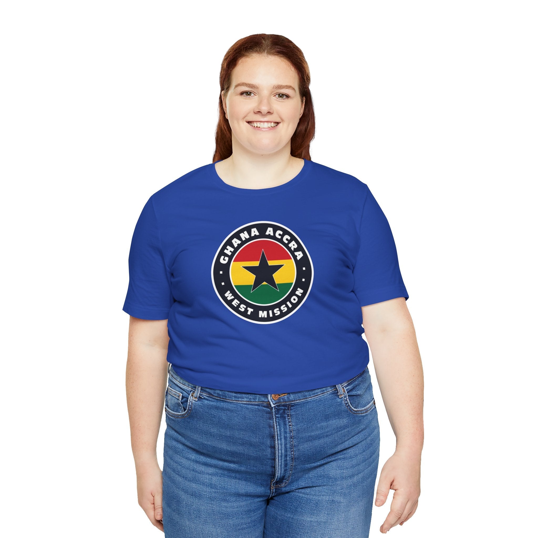 Ghana Accra West Mission Flag Logo (Black Border) T-shirt - Mission Wishlist - LDS Missionary Gift Store