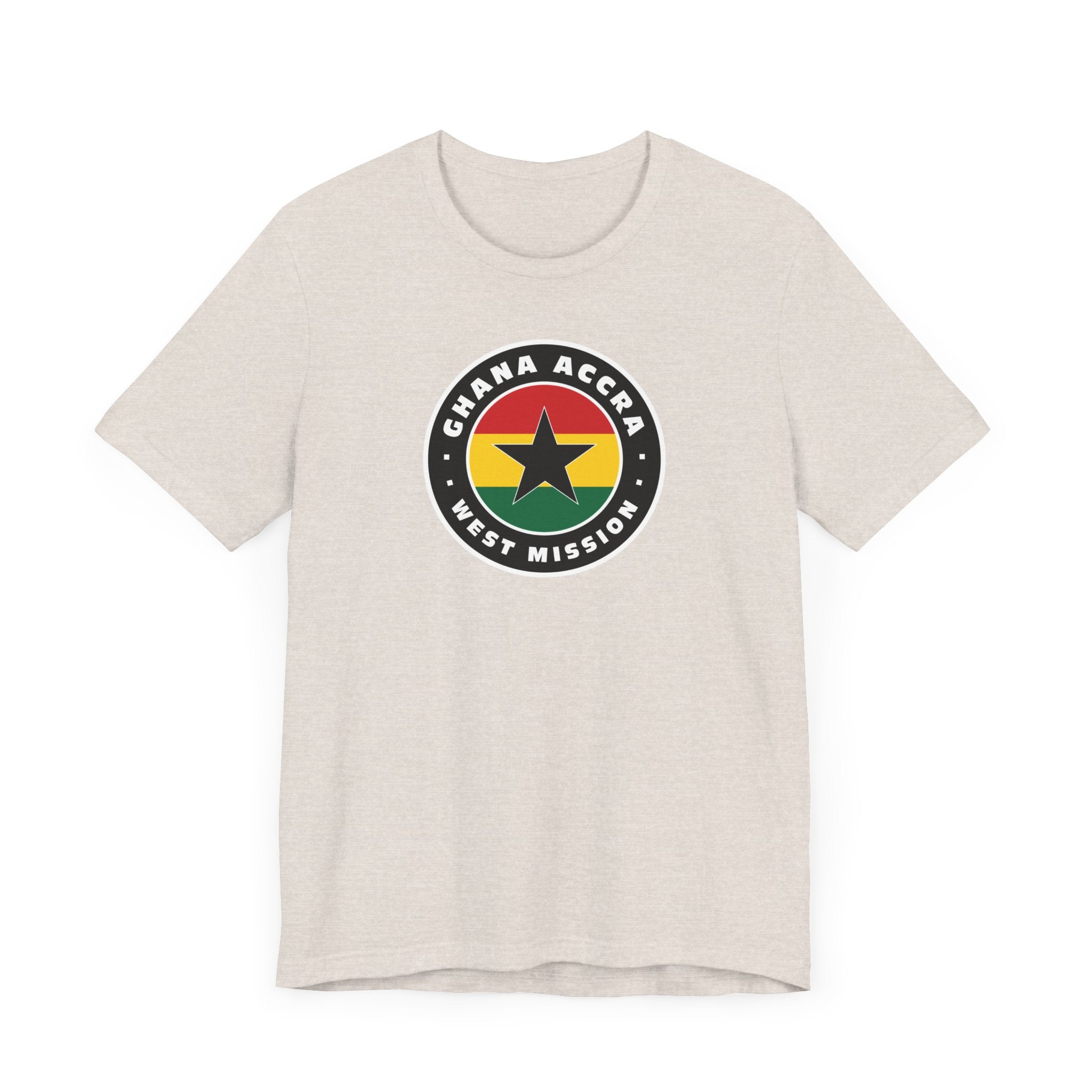 Ghana Accra West Mission Flag Logo (Black Border) T-shirt - Mission Wishlist - LDS Missionary Gift Store