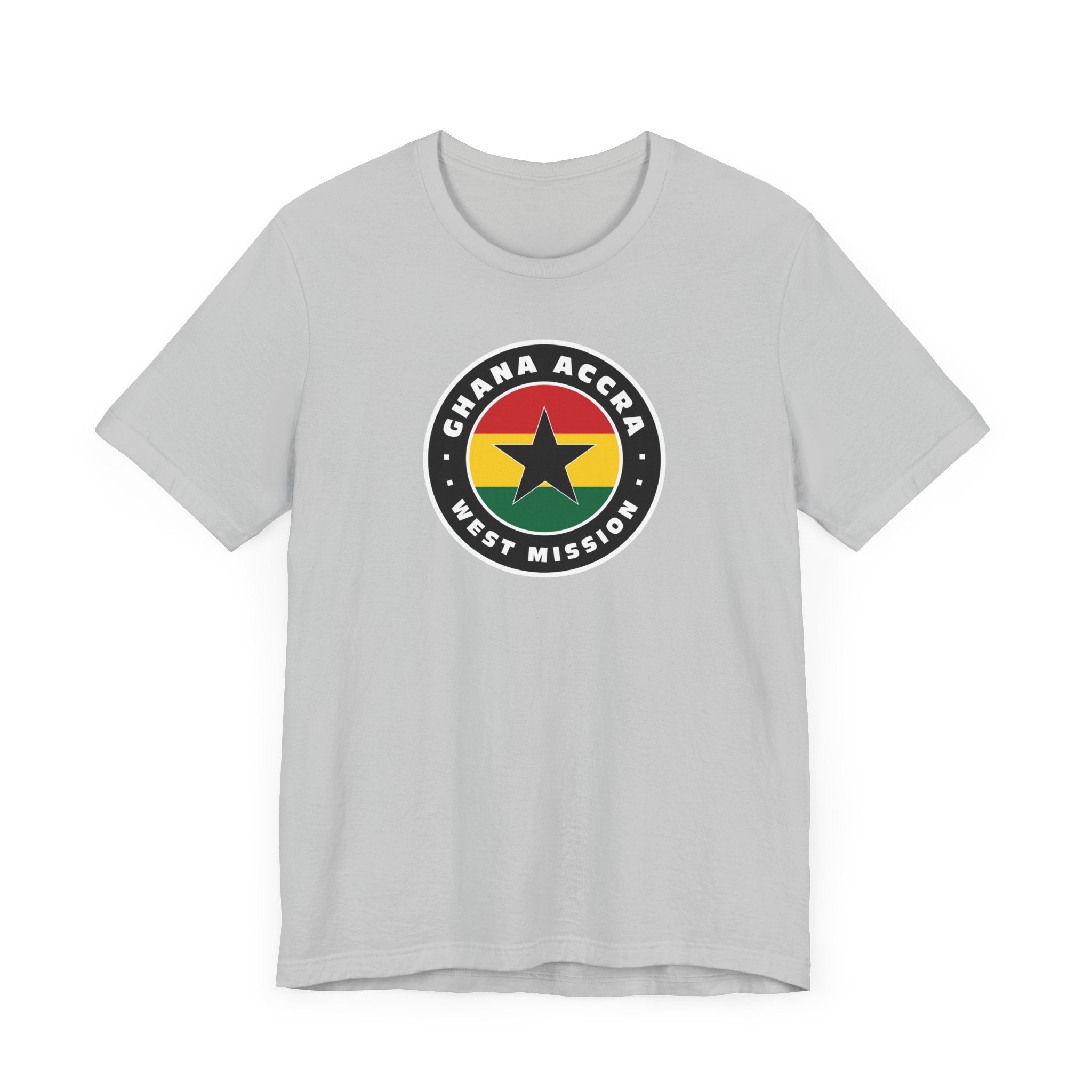 Ghana Accra West Mission Flag Logo (Black Border) T-shirt - Mission Wishlist - LDS Missionary Gift Store