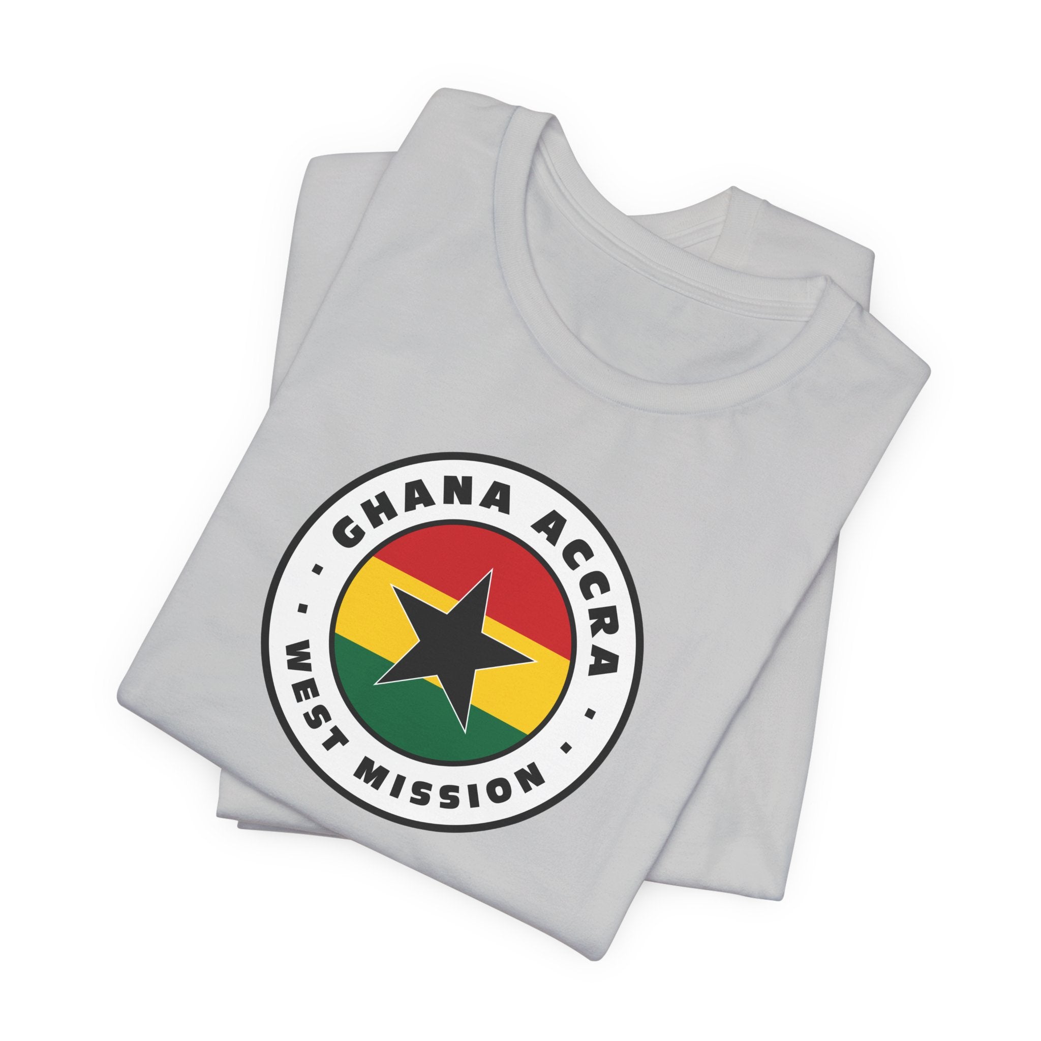Ghana Accra West Mission Flag Logo (White Border) T-shirt - Mission Wishlist - LDS Missionary Gift Store