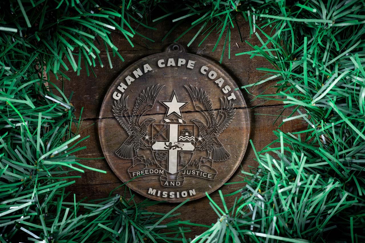Ghana Cape Coast Mission Christmas Ornament - Latter-Day Saint LDS Missionary Gift - Book of Mormon