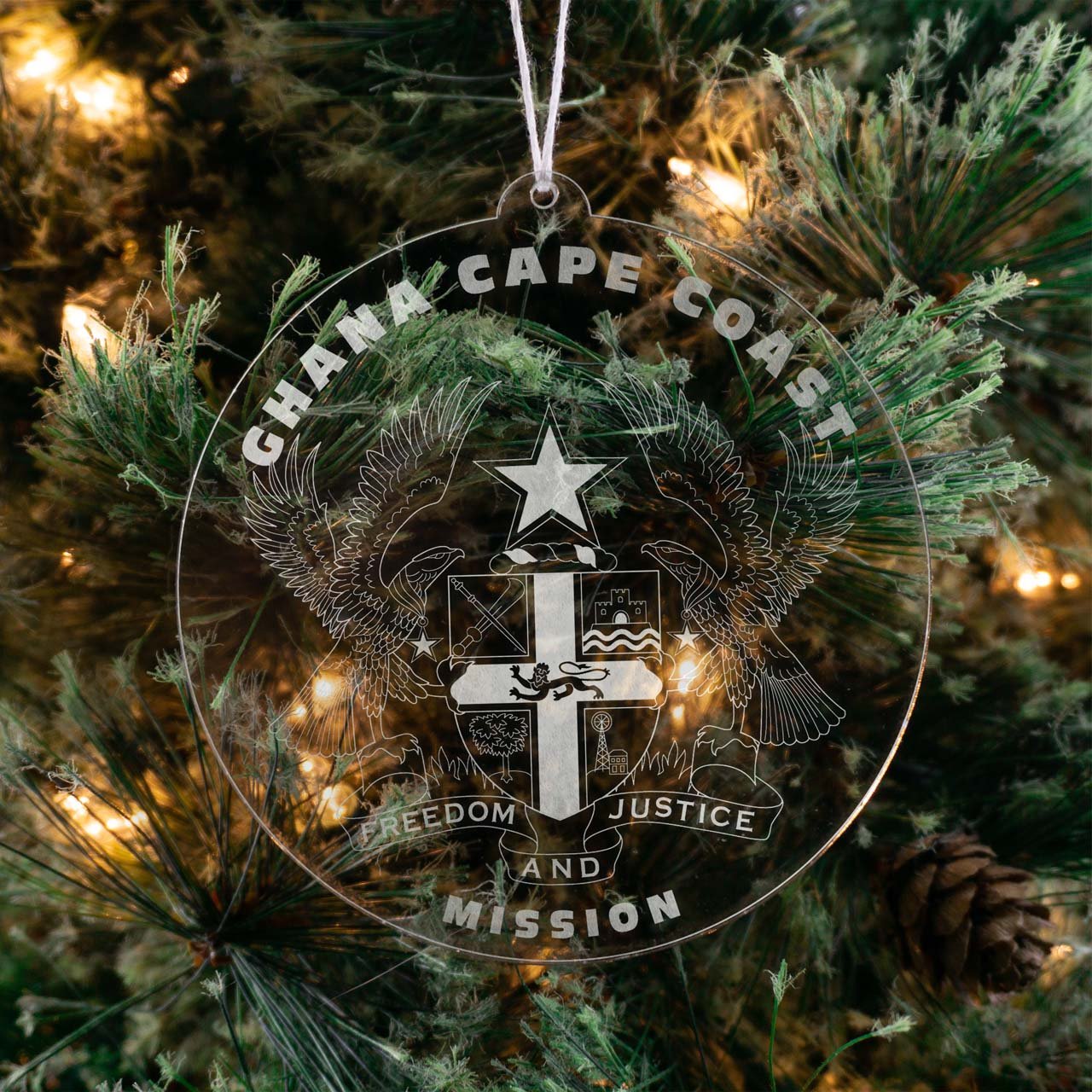 Ghana Cape Coast Mission Christmas Ornament - Latter-Day Saint LDS Missionary Gift - Book of Mormon