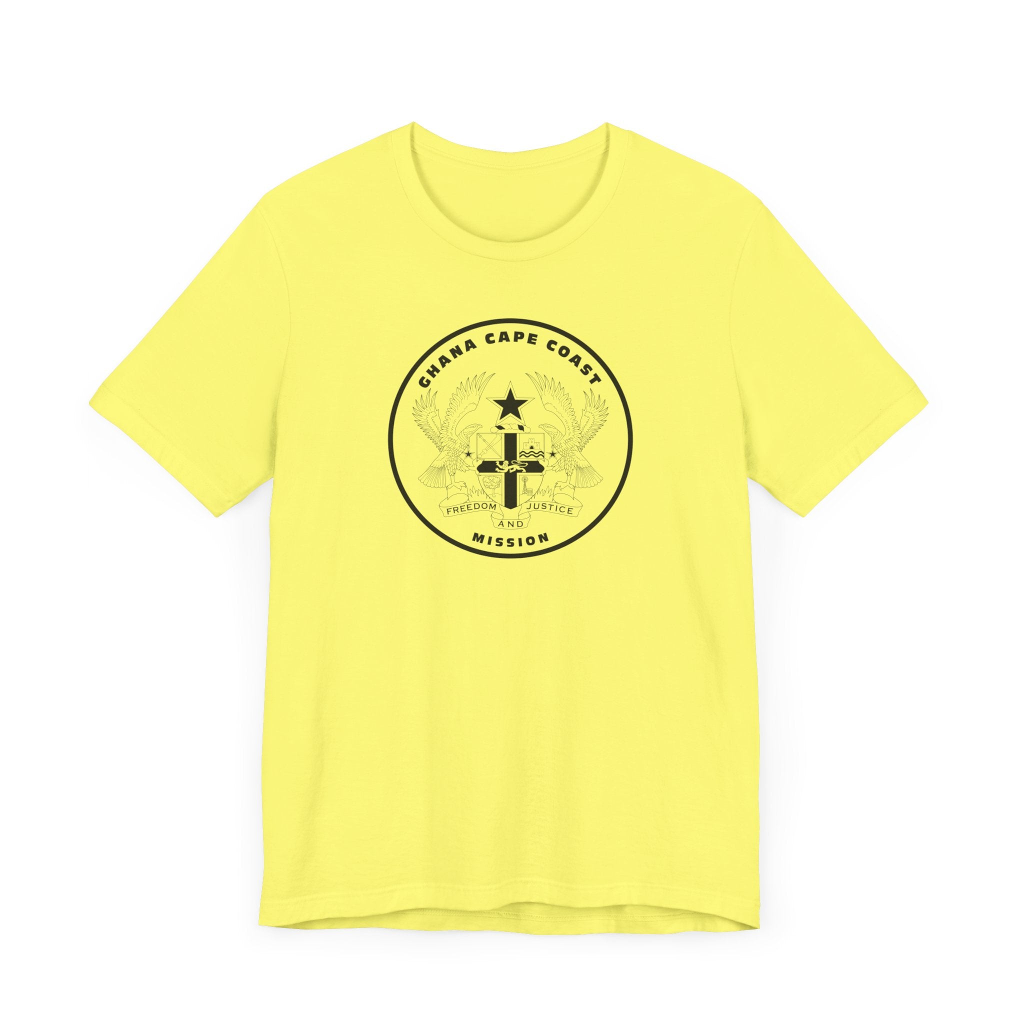 Ghana Cape Coast Mission Circular Monochrome Logo T-Shirt - Mission Wishlist - LDS Missionary Gift Store