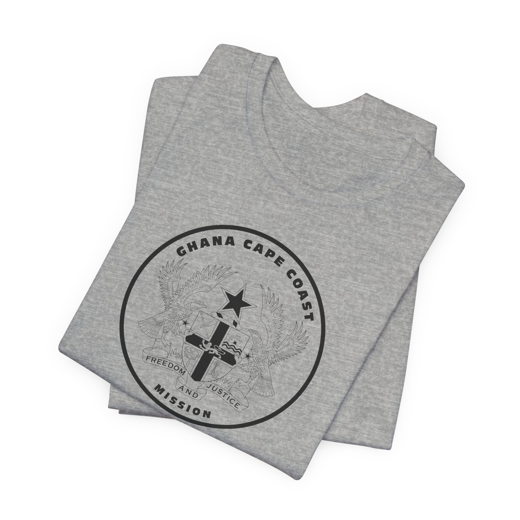 Ghana Cape Coast Mission Circular Monochrome Logo T-Shirt - Mission Wishlist - LDS Missionary Gift Store