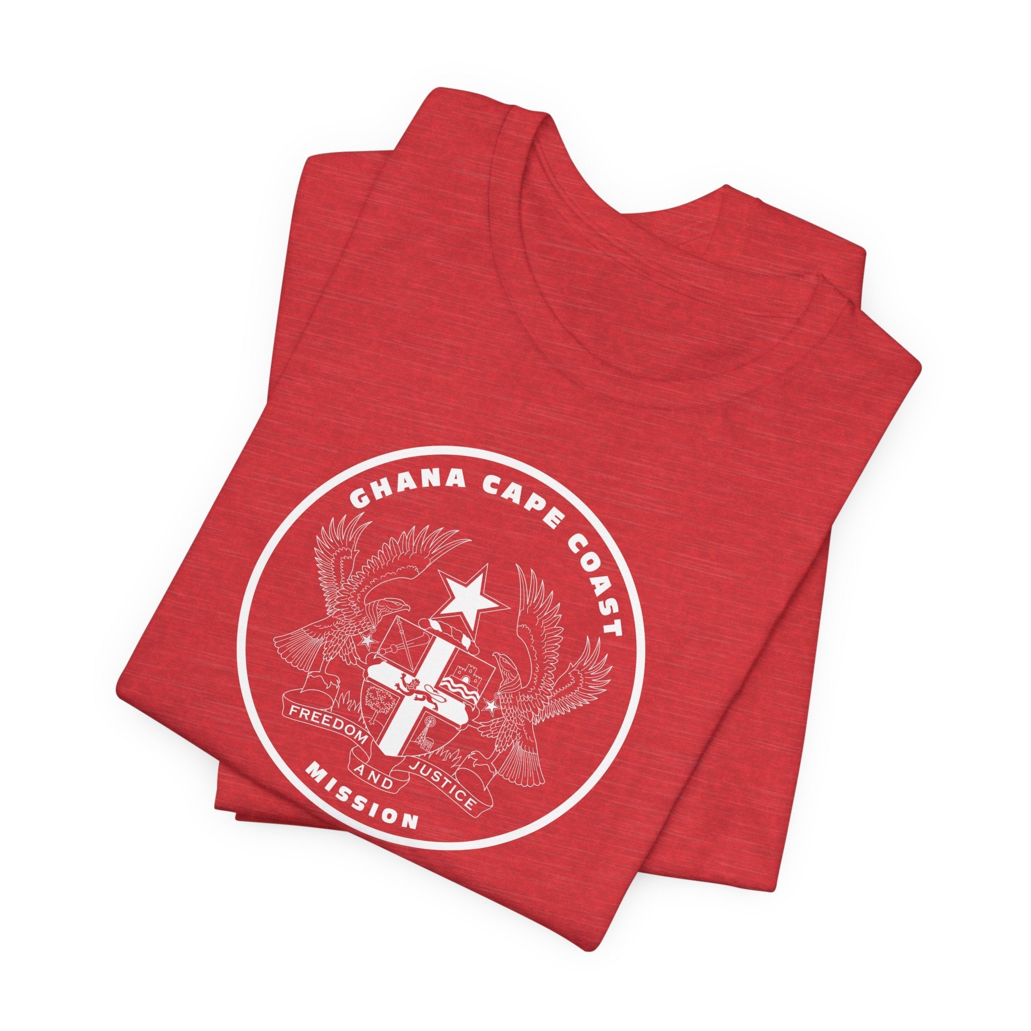Ghana Cape Coast Mission Circular Monochrome Logo T-Shirt - Mission Wishlist - LDS Missionary Gift Store