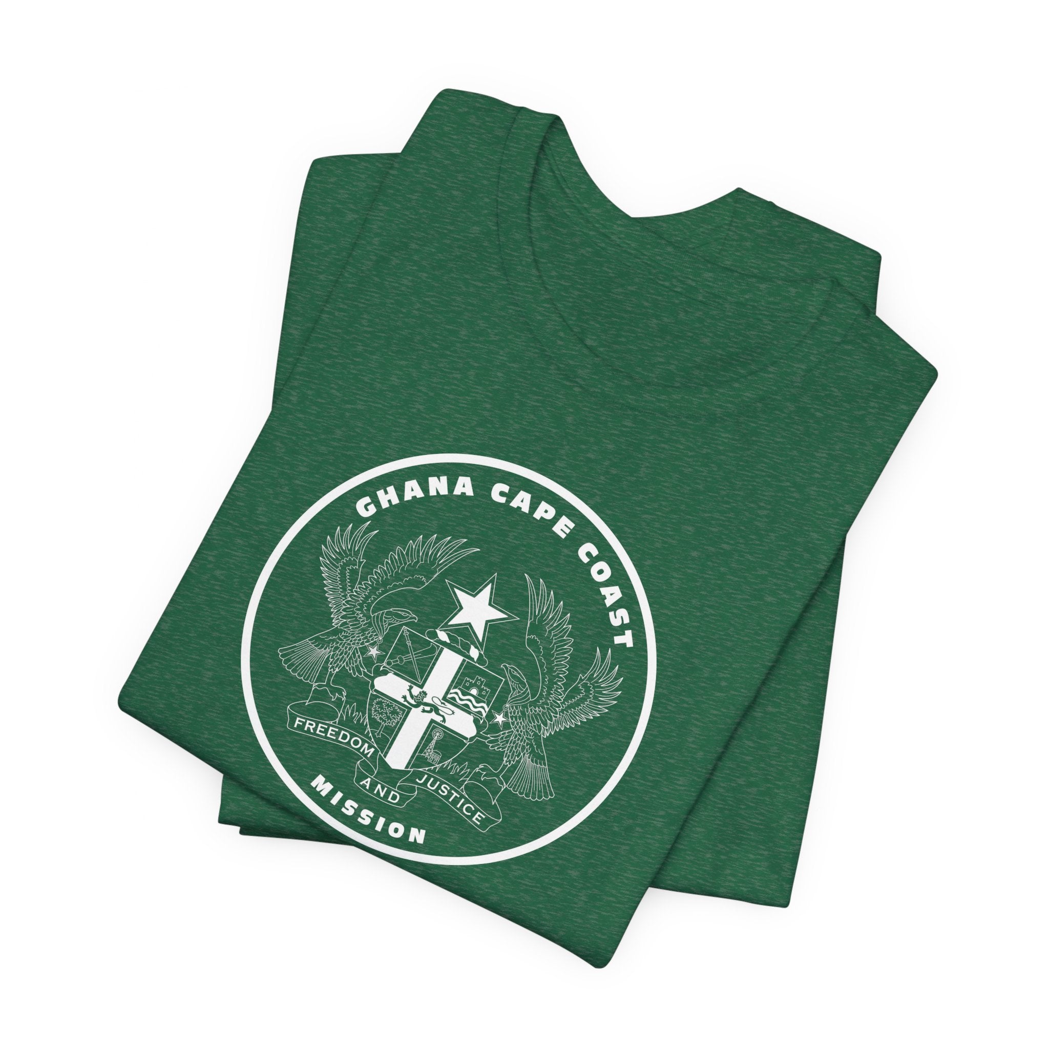 Ghana Cape Coast Mission Circular Monochrome Logo T-Shirt - Mission Wishlist - LDS Missionary Gift Store