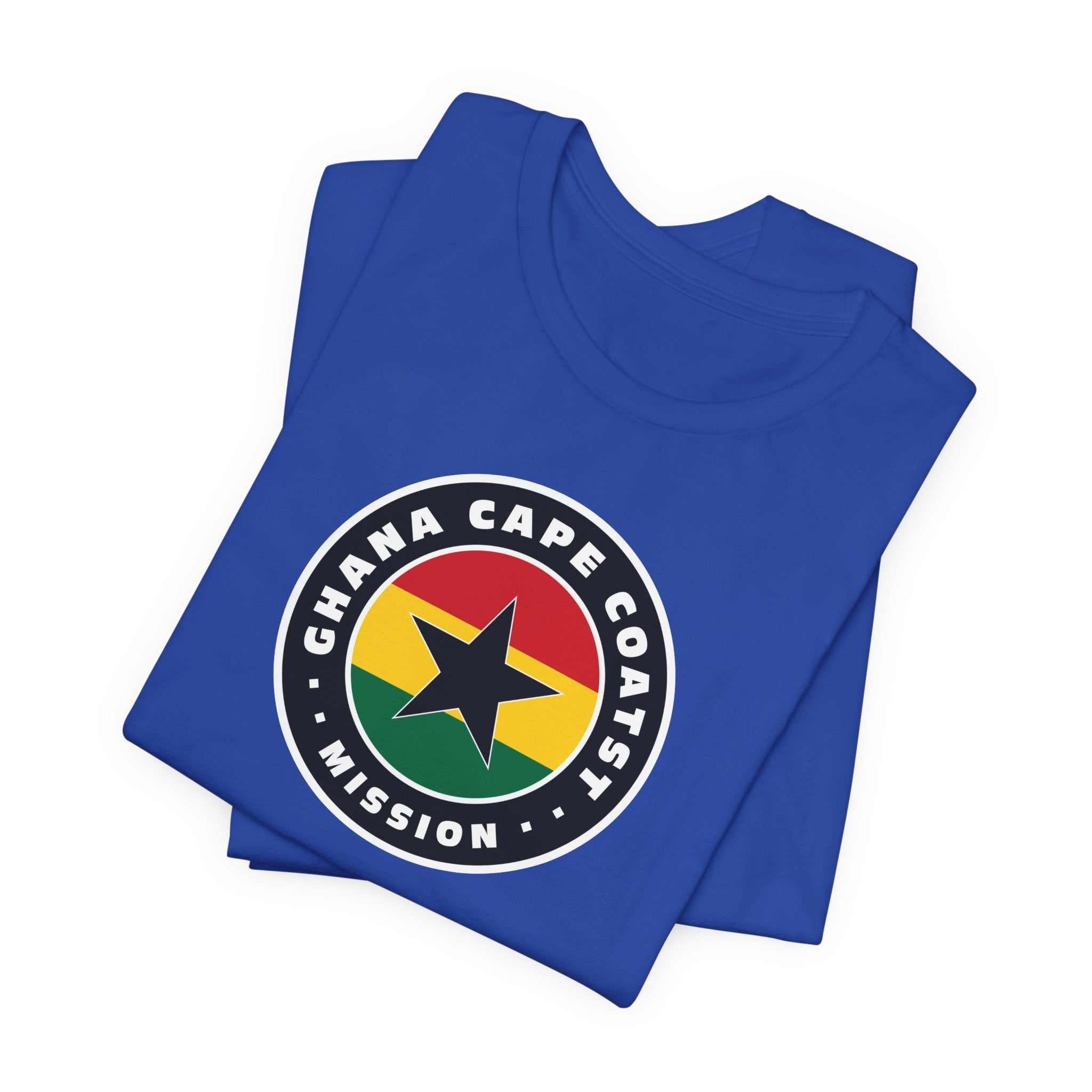 Ghana Cape Coast Mission Flag Logo (Black Border) T-shirt - Mission Wishlist - LDS Missionary Gift Store
