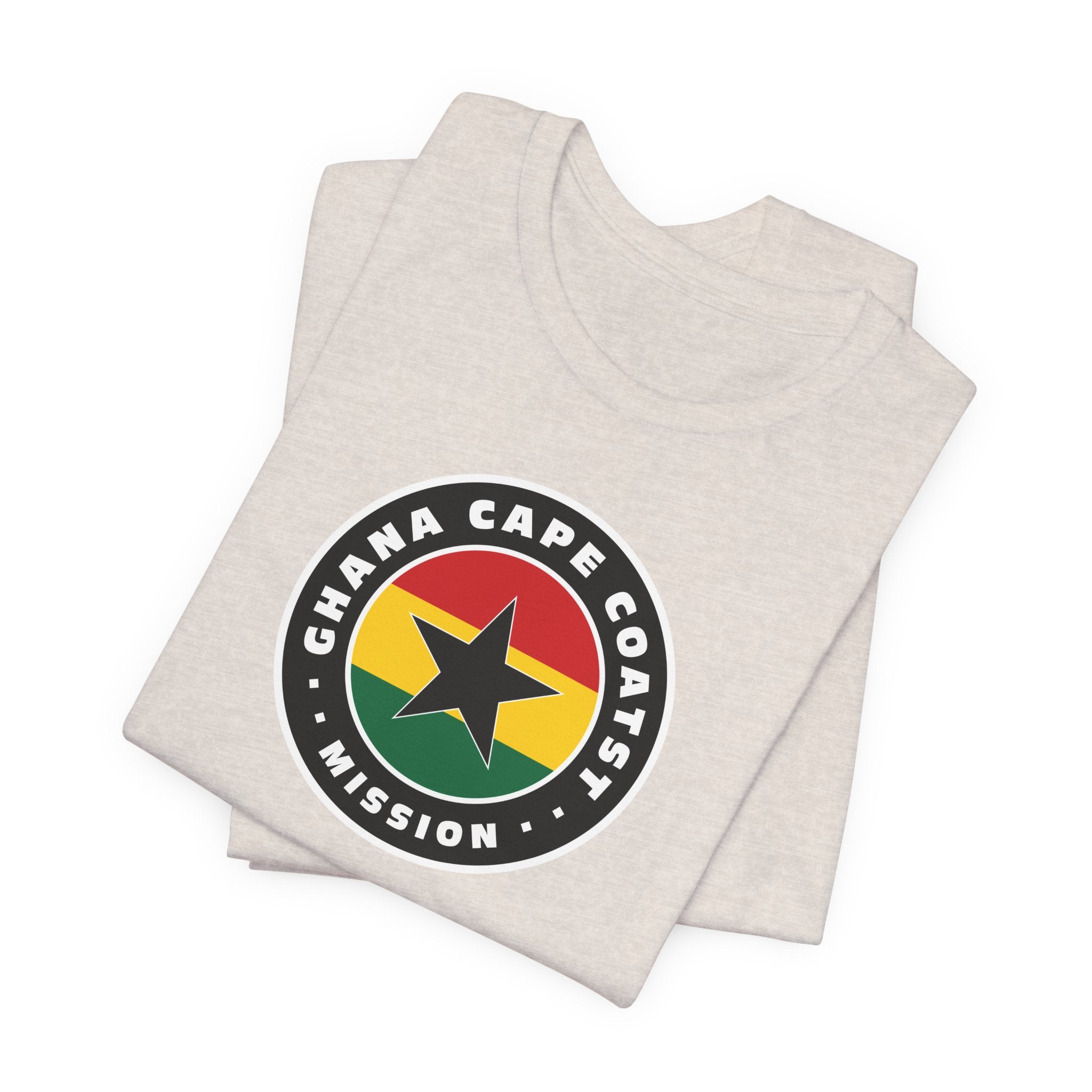 Ghana Cape Coast Mission Flag Logo (Black Border) T-shirt - Mission Wishlist - LDS Missionary Gift Store