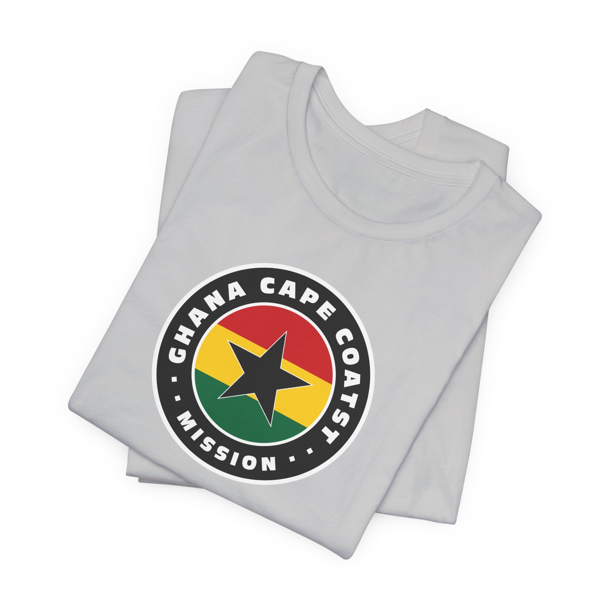 Ghana Cape Coast Mission Flag Logo (Black Border) T-shirt - Mission Wishlist - LDS Missionary Gift Store