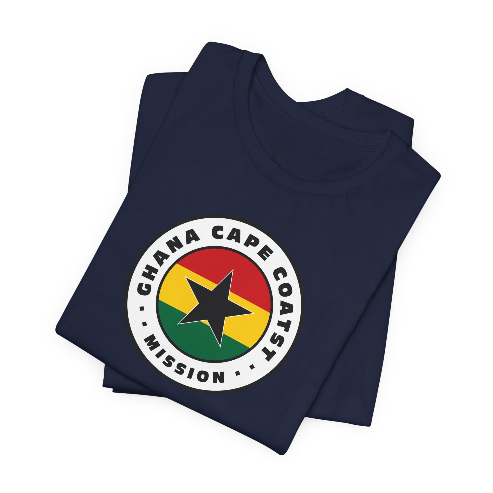Ghana Cape Coast Mission Flag Logo (White Border) T-shirt - Mission Wishlist - LDS Missionary Gift Store
