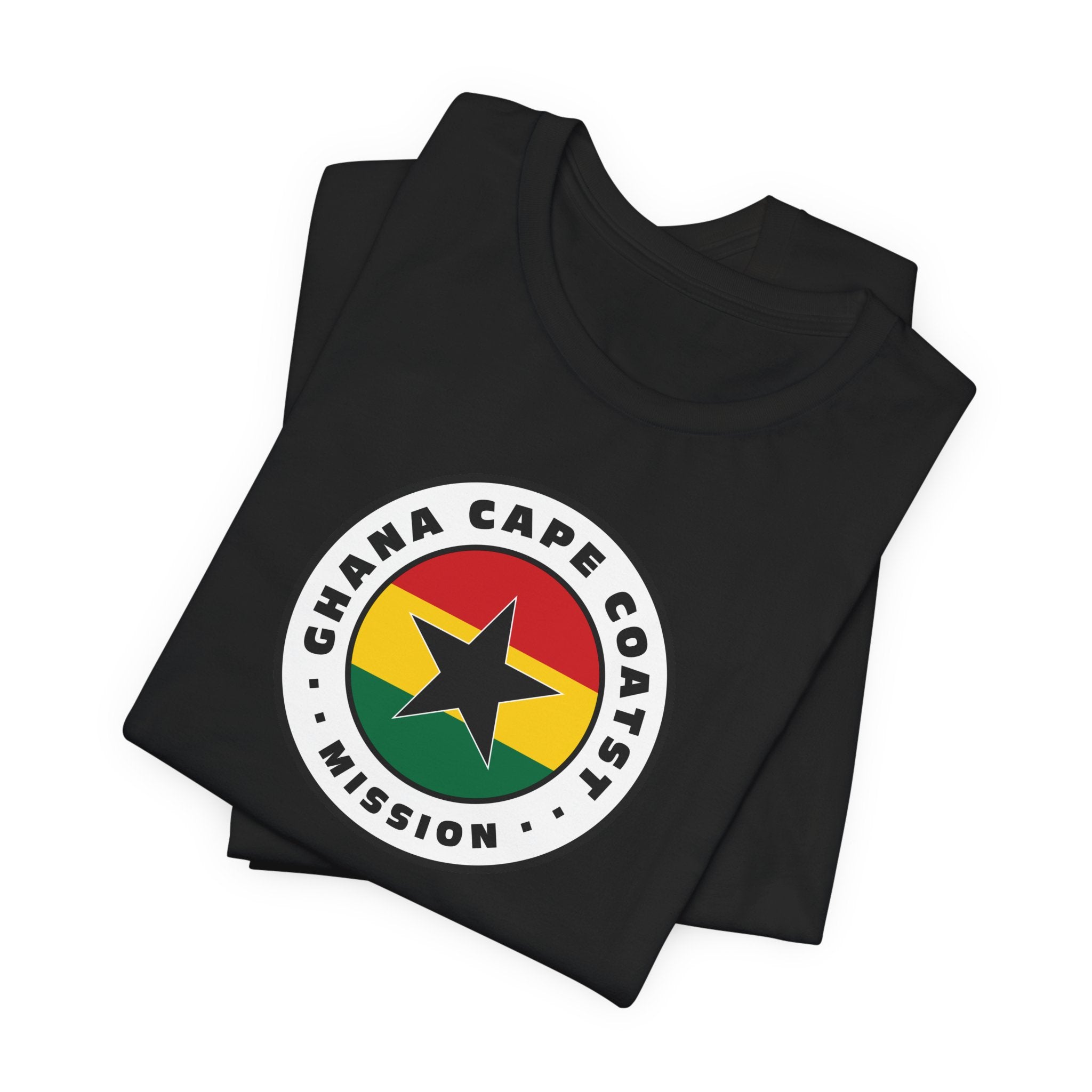 Ghana Cape Coast Mission Flag Logo (White Border) T-shirt - Mission Wishlist - LDS Missionary Gift Store