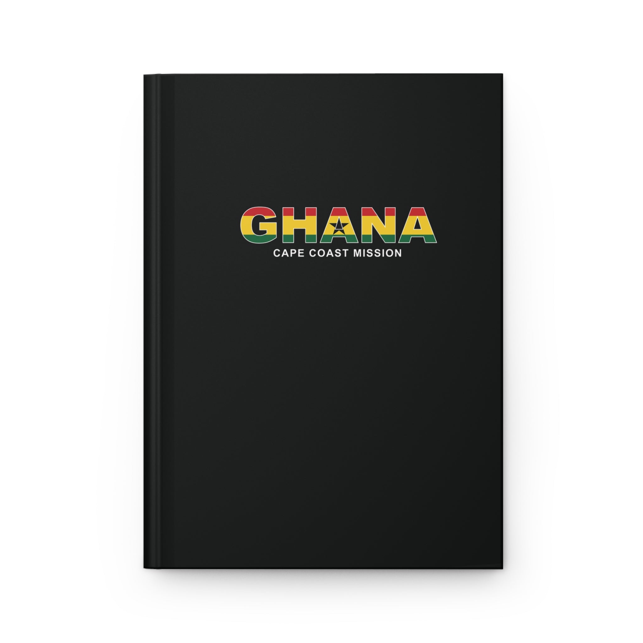 Ghana Cape Coast Mission Flag Title Black Hardcover Journal Matte - Mission Wishlist - LDS Missionary Gift Store
