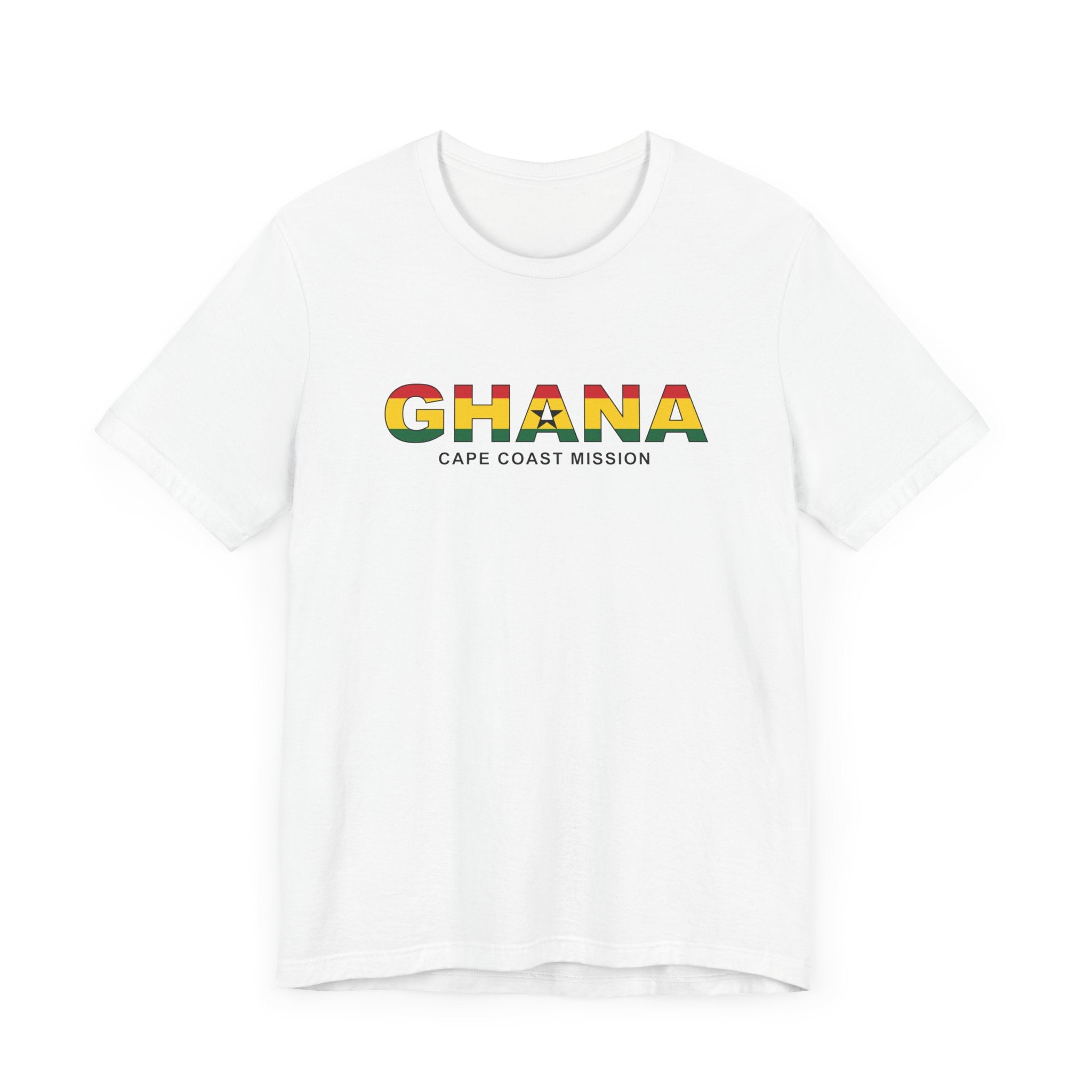 Ghana Cape Coast Mission Flag Title T-shirt - Mission Wishlist - LDS Missionary Gift Store