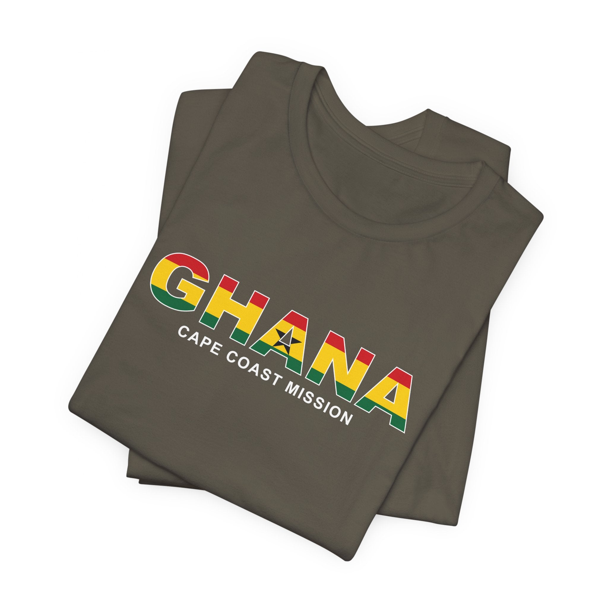 Ghana Cape Coast Mission Flag Title T-shirt - Mission Wishlist - LDS Missionary Gift Store