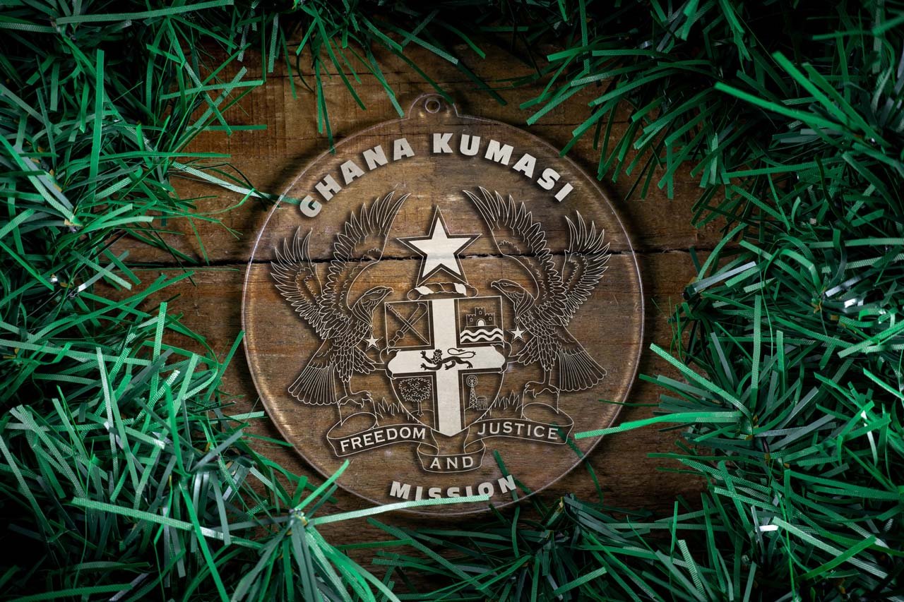 Ghana Kumasi Mission Christmas Ornament - Latter-Day Saint LDS Missionary Gift - Book of Mormon
